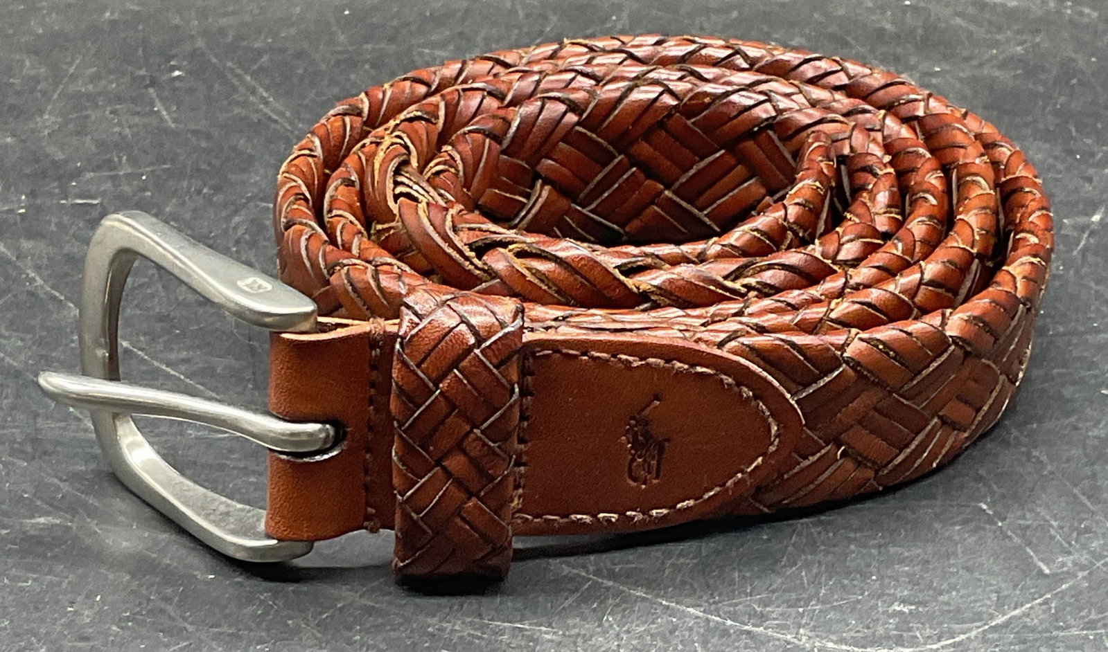 Polo Ralph Lauren Brown Braided Leather Belt (1 of 6)