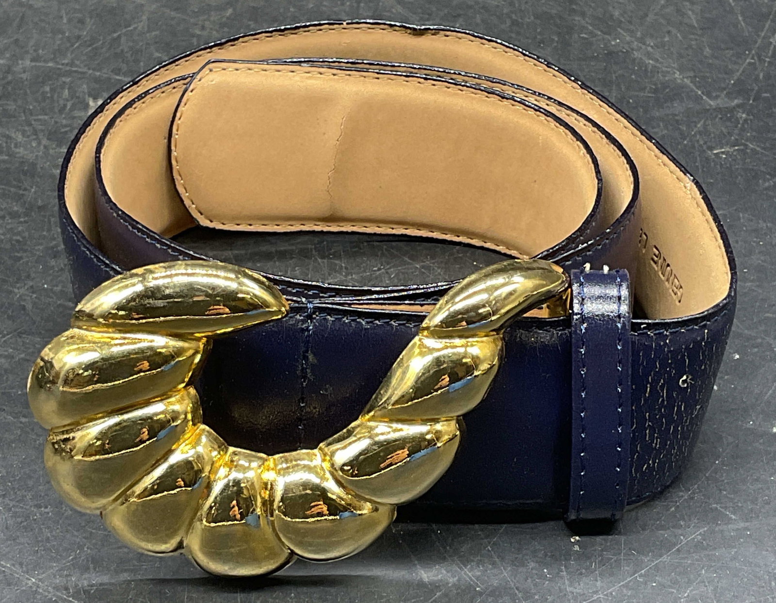 Motion East Blue Leather Style Statement Belt (1 of 6)