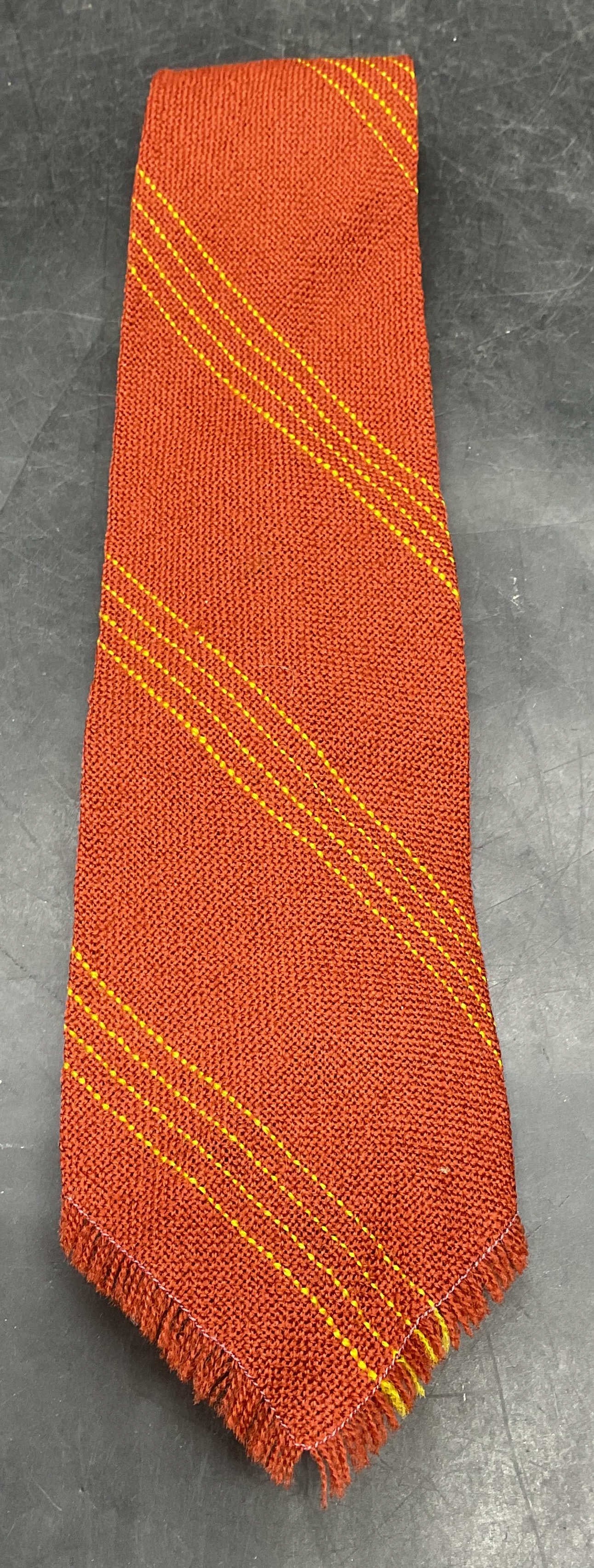 Vintage Navajo Weavers Red Wool Tie USA (1 of 6)