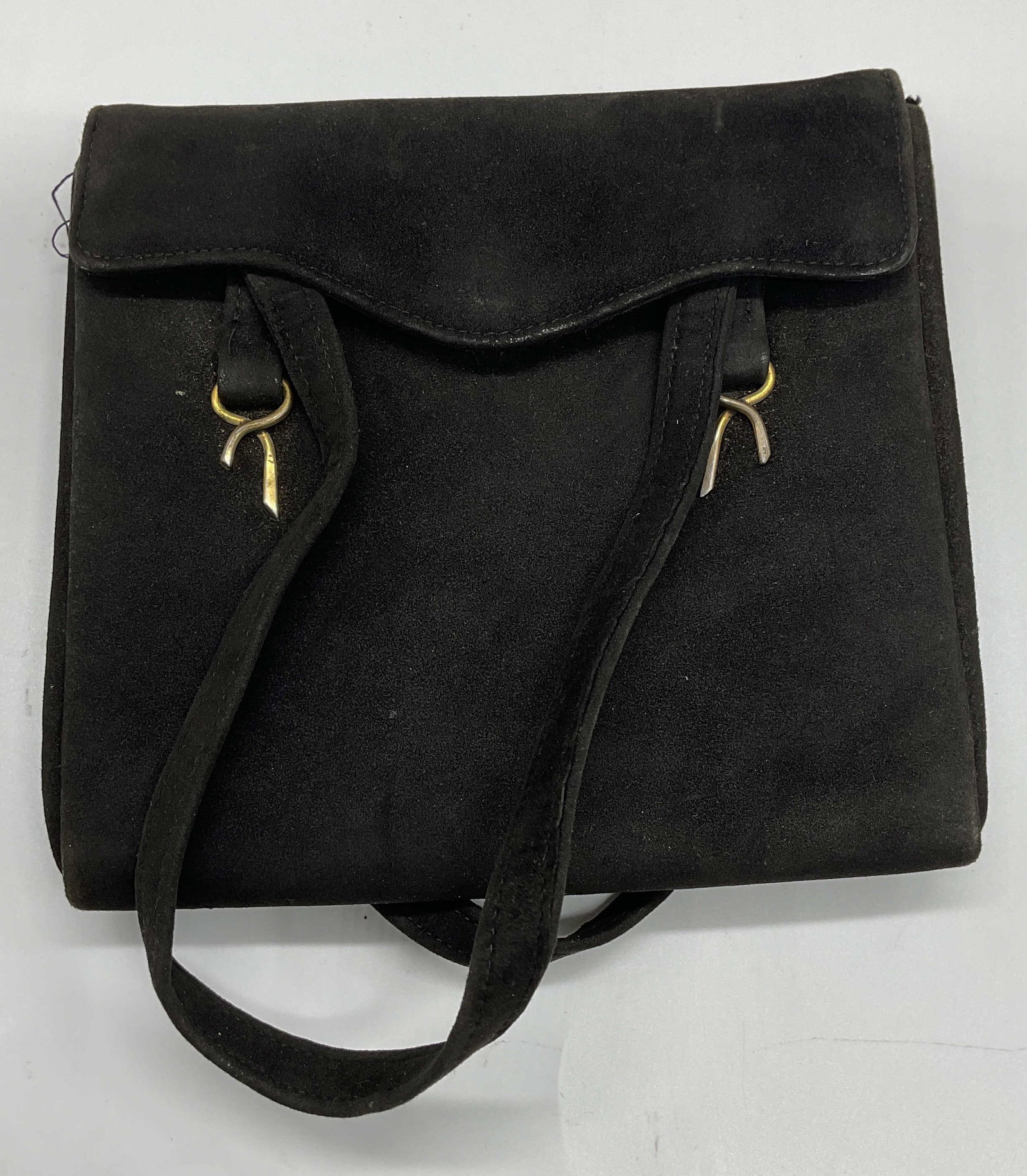 Vintage Black Micro Suede Handbag (1 of 6)