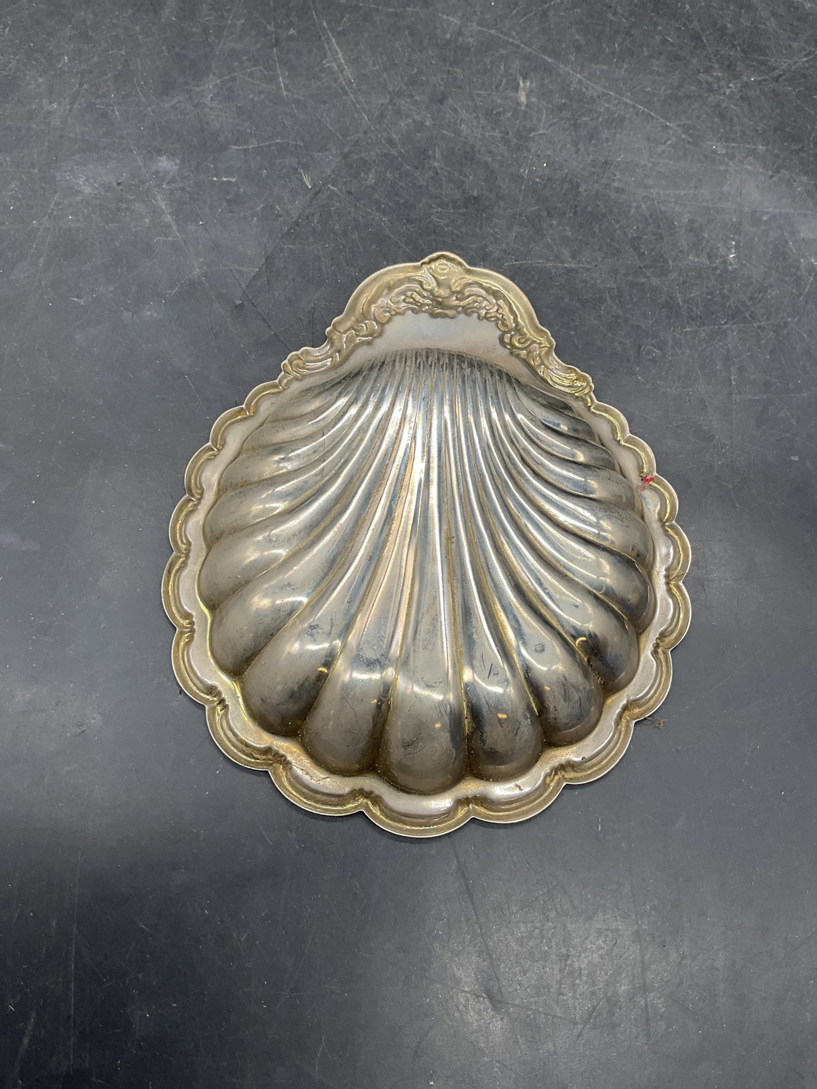 Vintage Silver Plated Clamshell Dish - 6