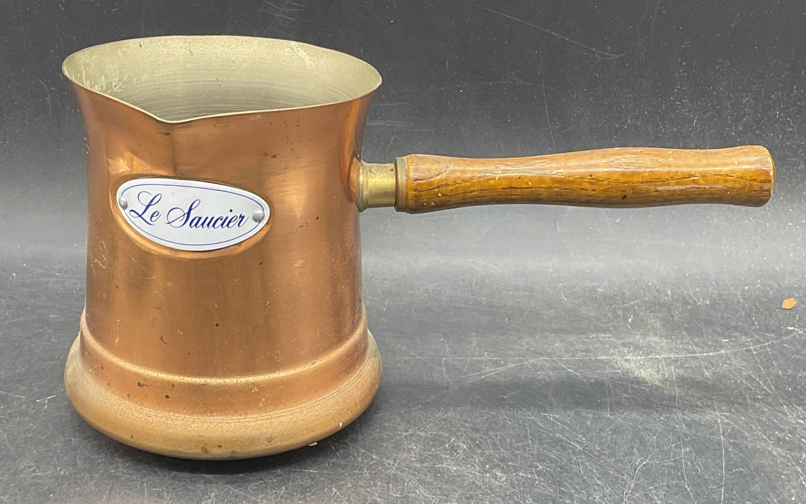 Copper Le Saucier Pot with Wood Handle (1 of 6)