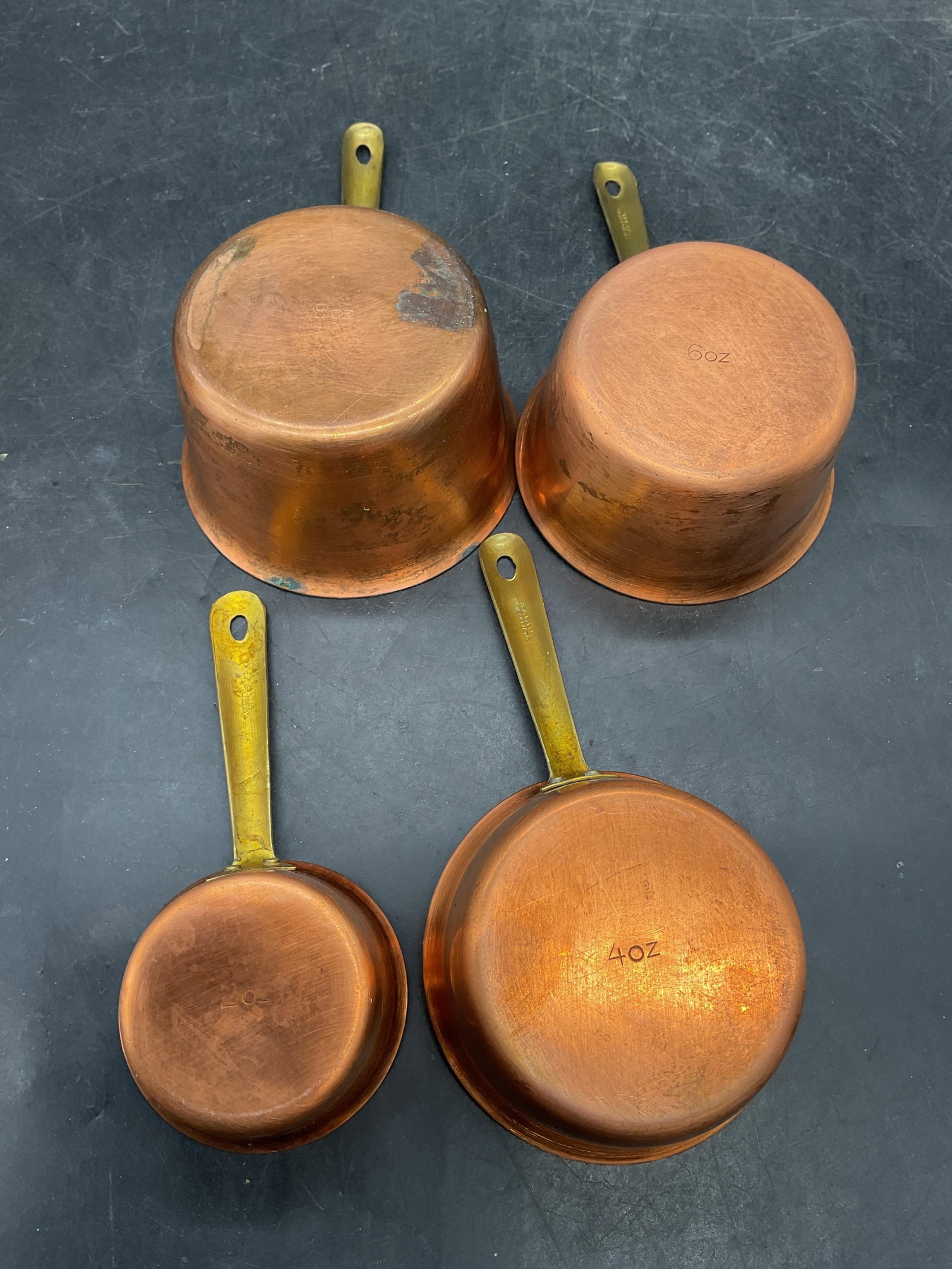 Set 4 Tagus Copper Measuring Cups 8oz-2oz - 5