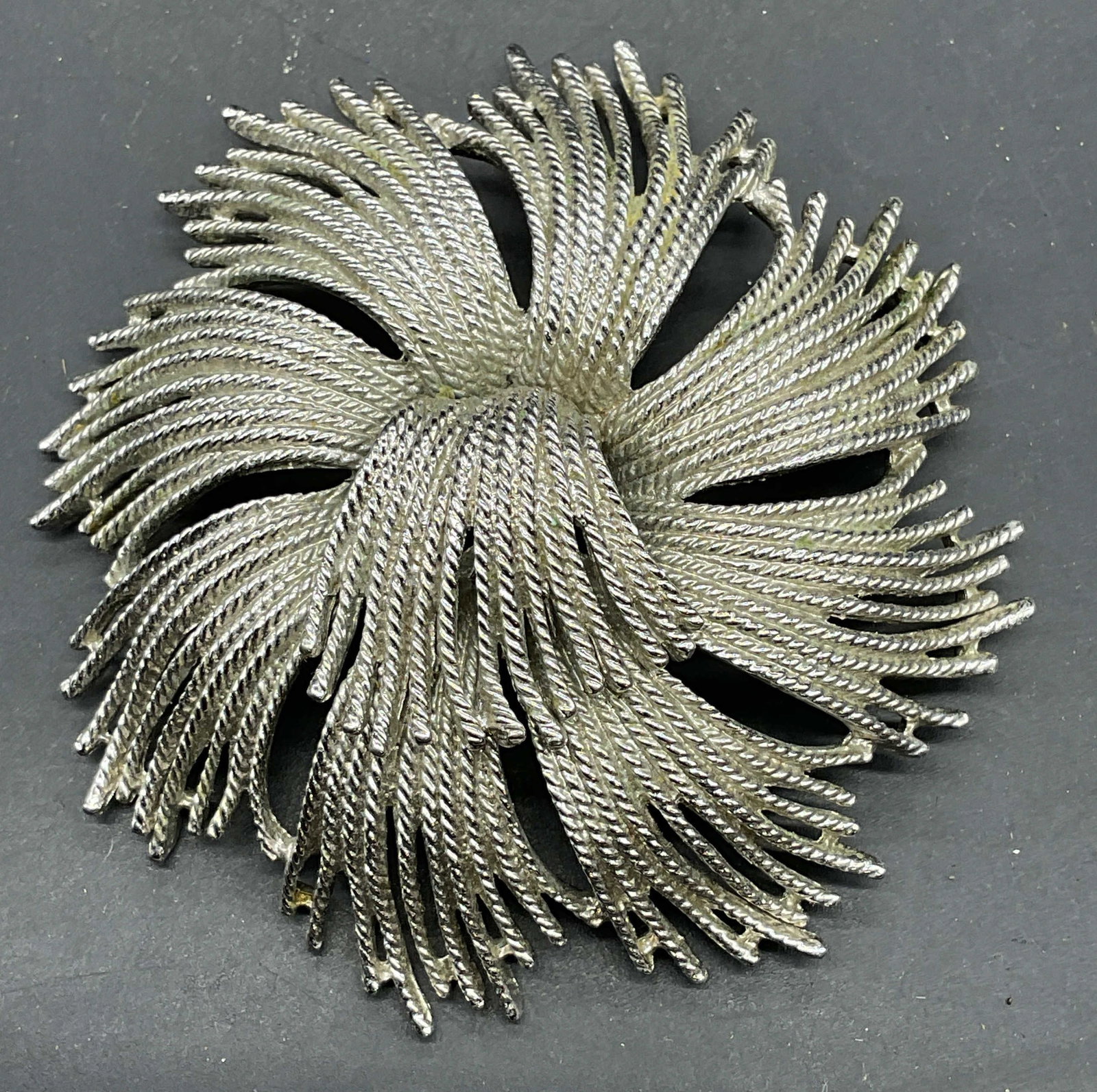 Vintage Monet Silver Tone Cordelia Brooch (1 of 6)