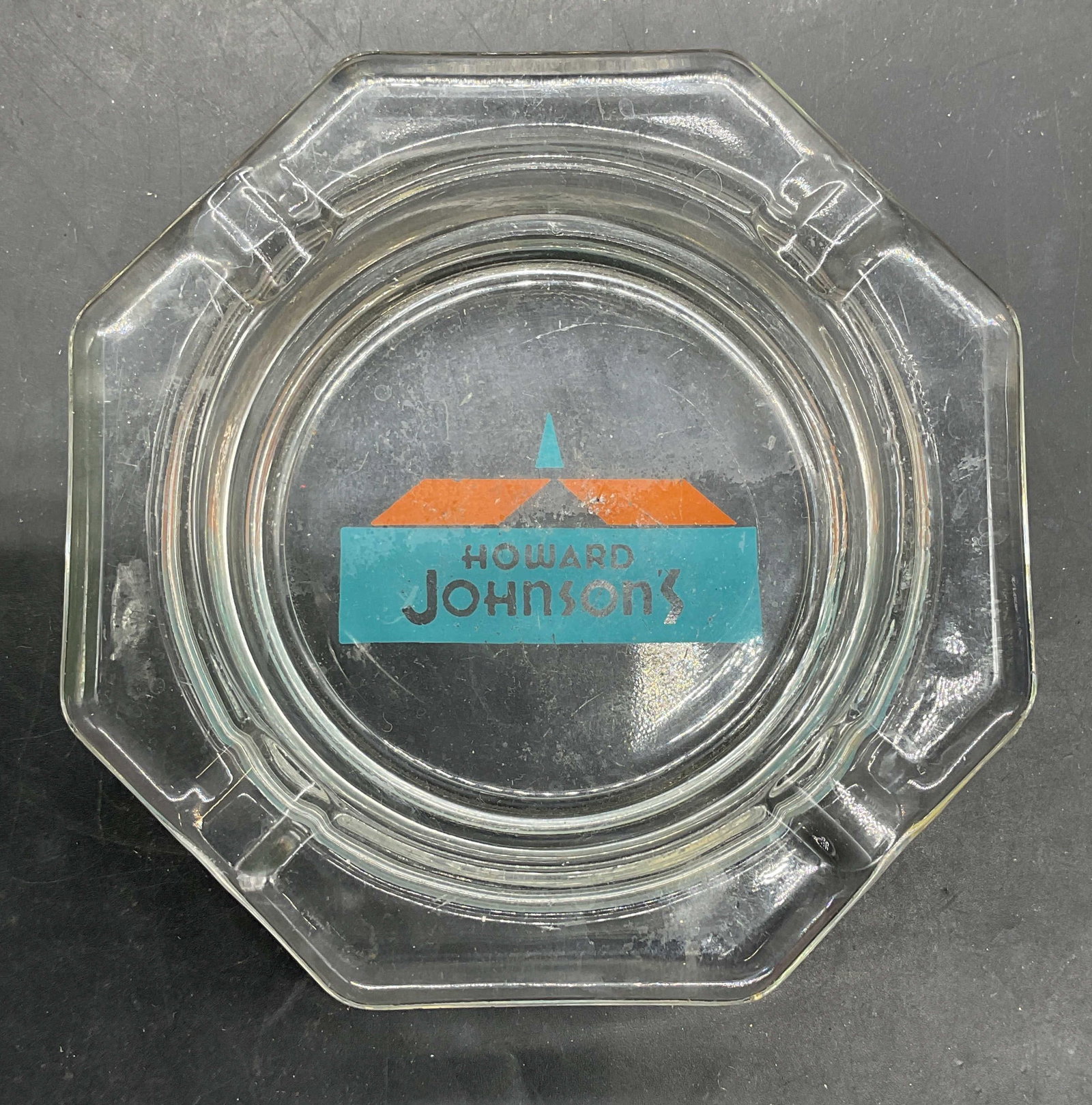 Vintage Howard Johnsons Souvenir Glass Ashtray (1 of 6)