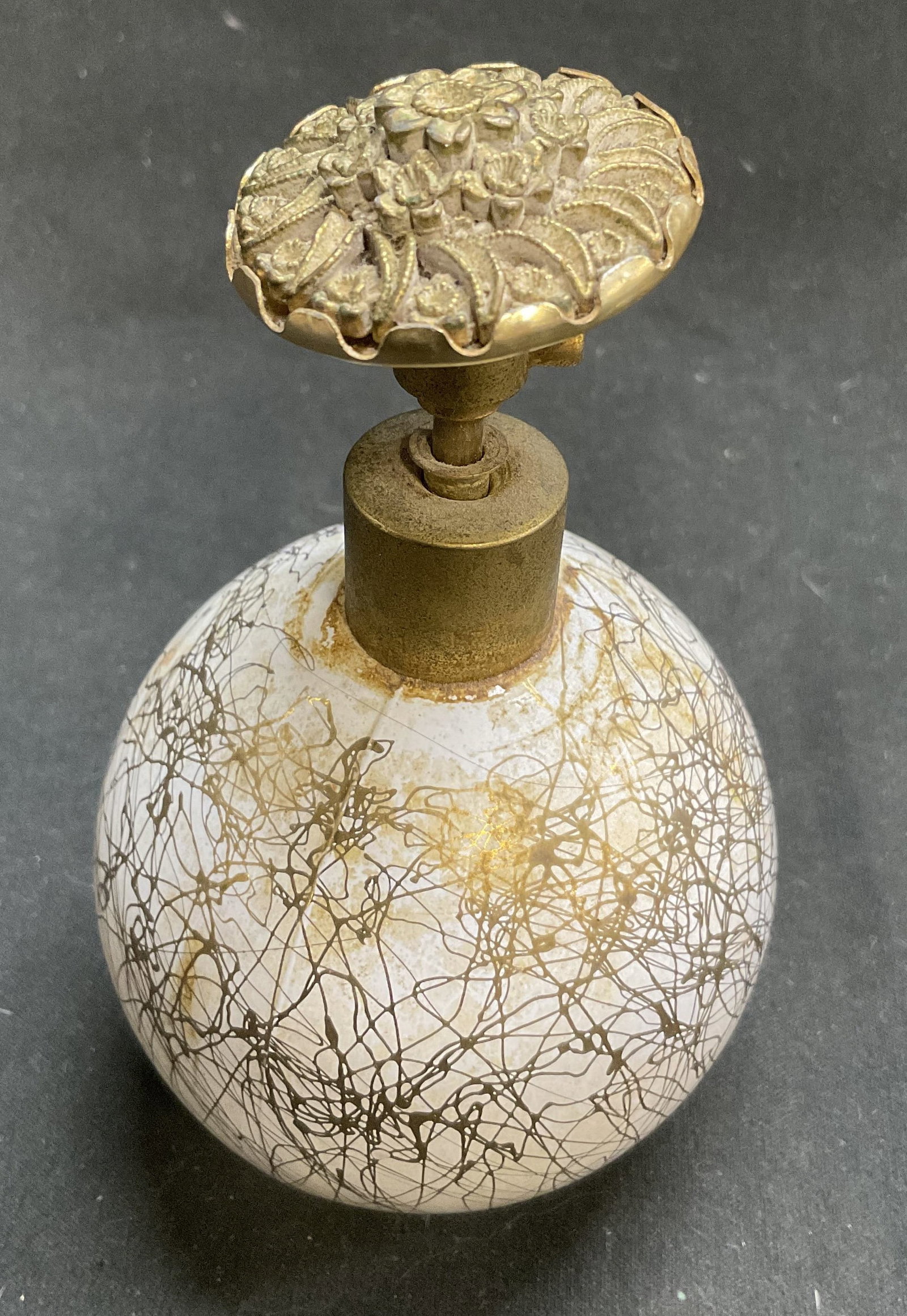 Vintage Gilt Glass & Brass Perfume Atomizer (1 of 8)