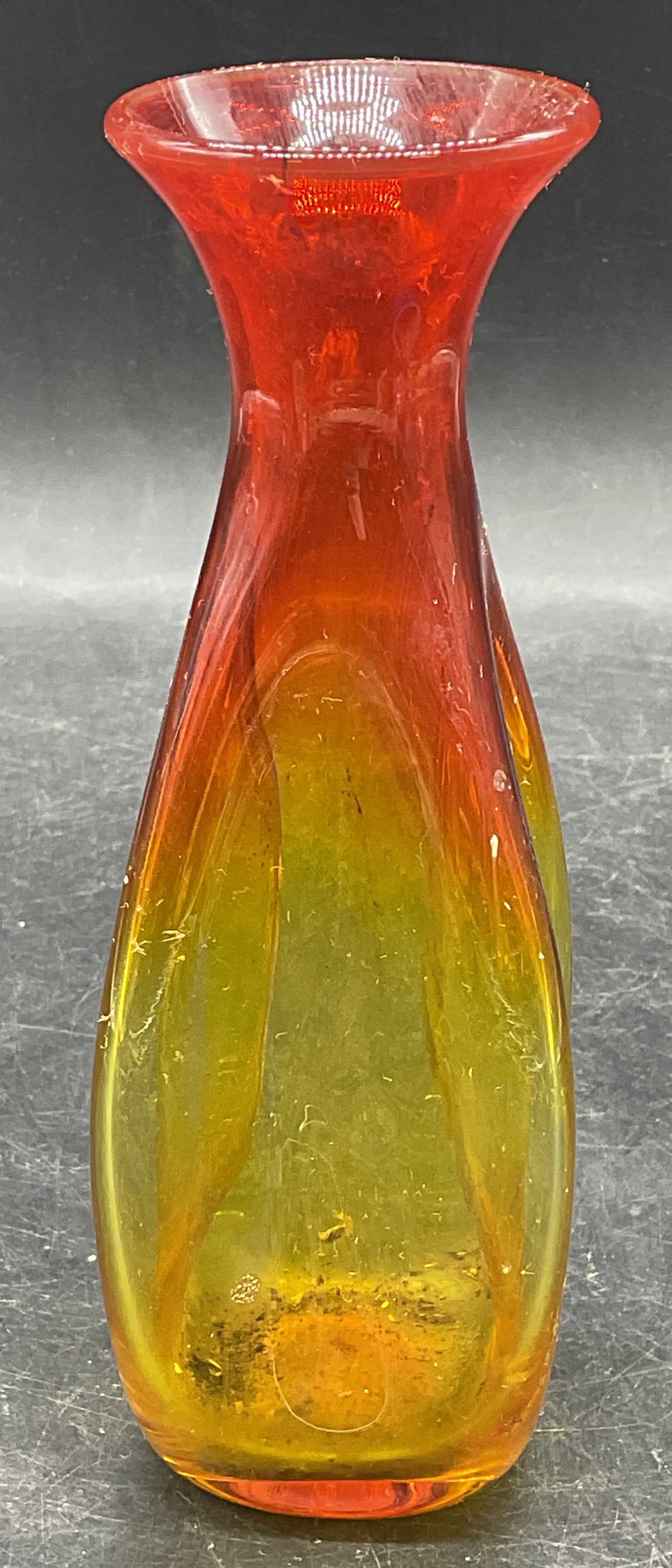 Hand Blown Amberina Art Glass Vase (1 of 6)