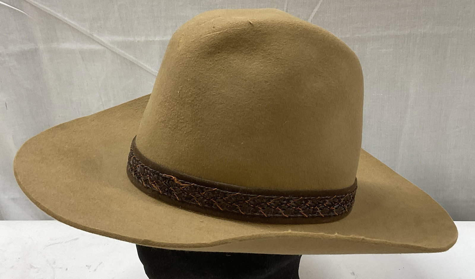 VTG Stetson Brown Beaver Fur Cowboy Hat (1 of 10)