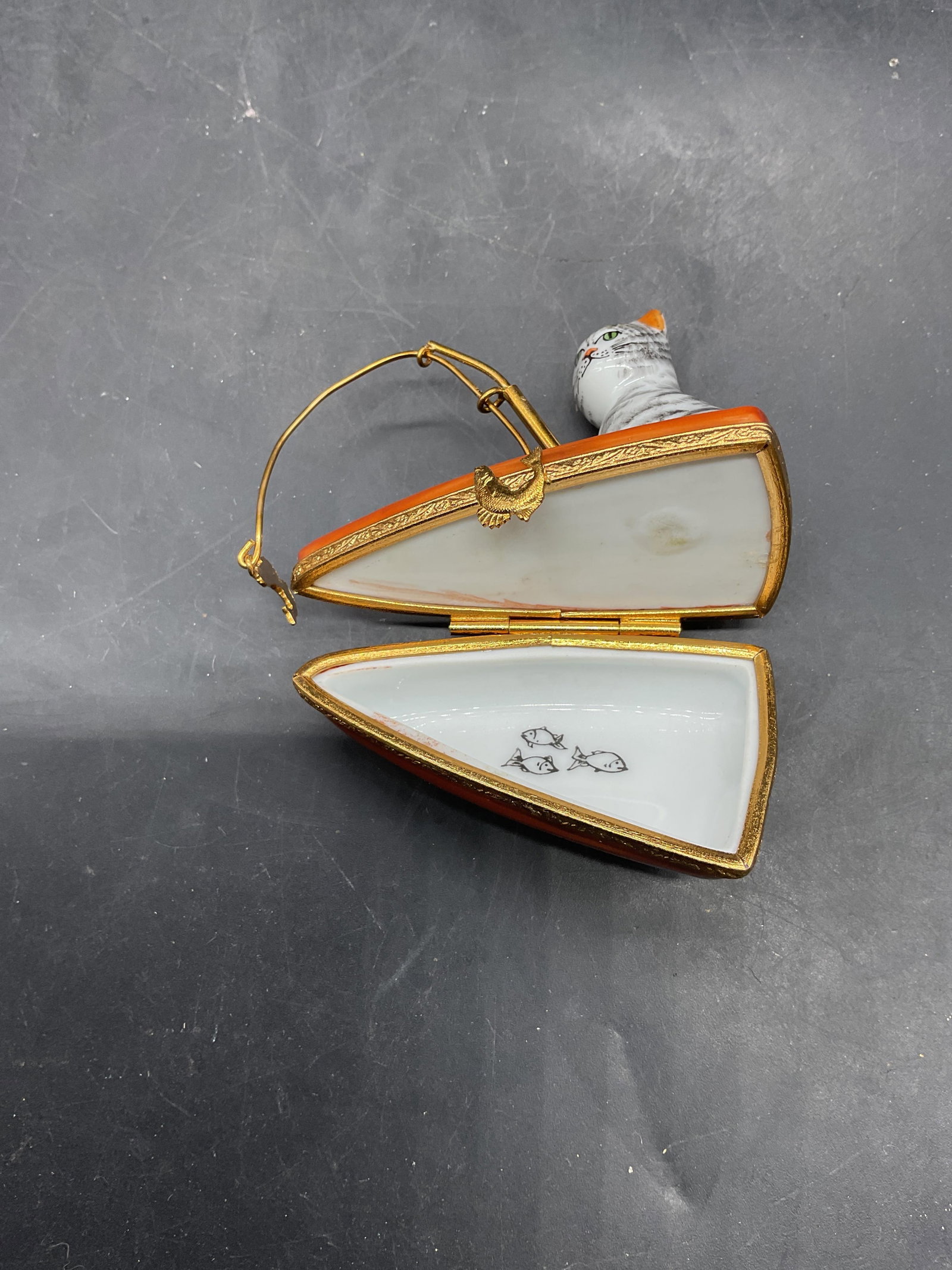 PPA Limoges Porc Cat Fishing Trnkt Box Ltd Ed Frnc - 6