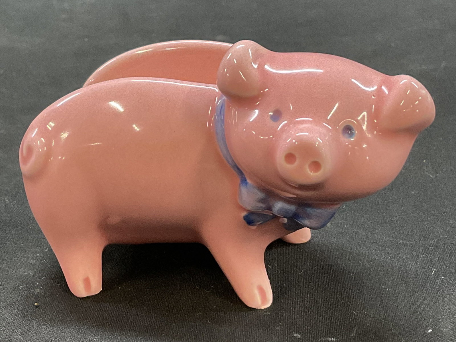 Vintage Pink Ceramic Pig Note Card Holder (1 of 7)