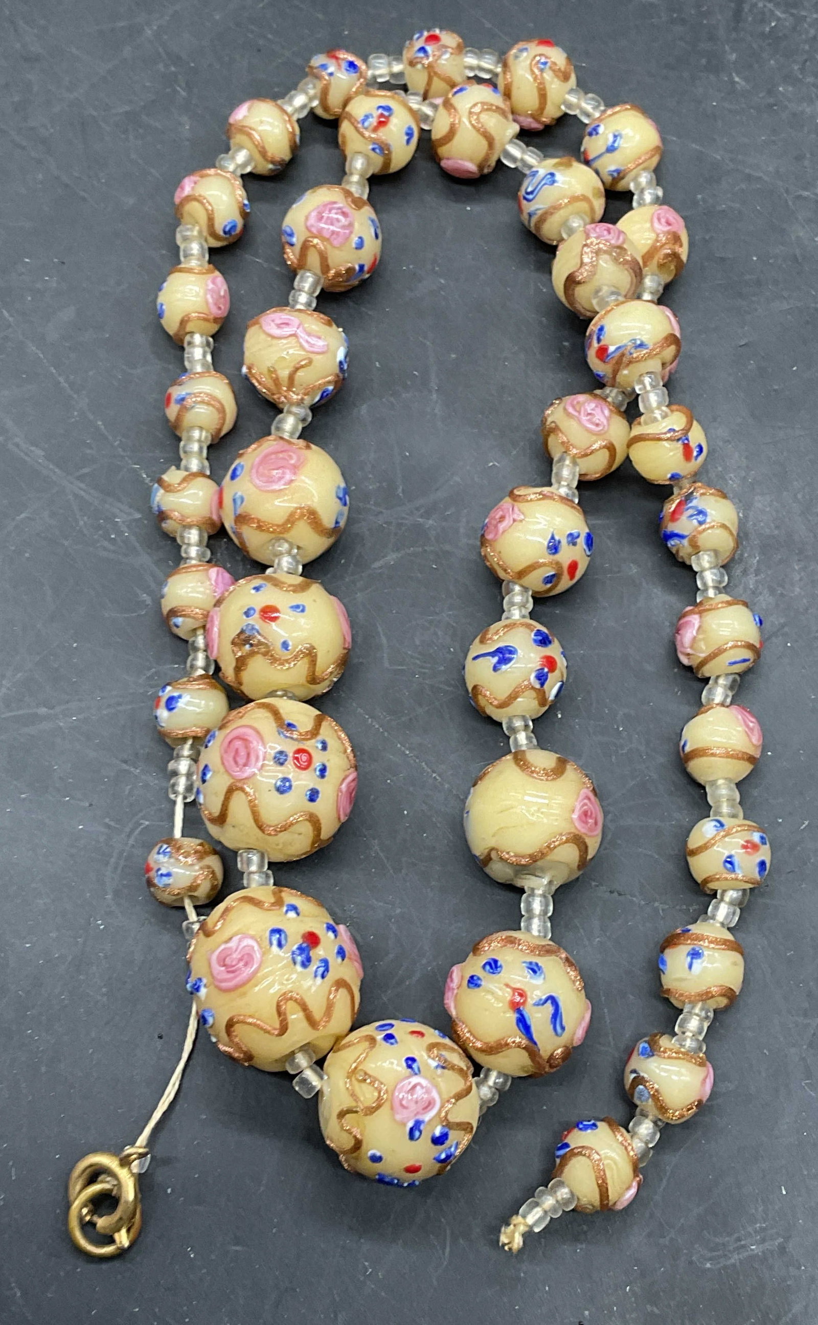 Vintage Art Glass Beaded Necklace (1 of 6)