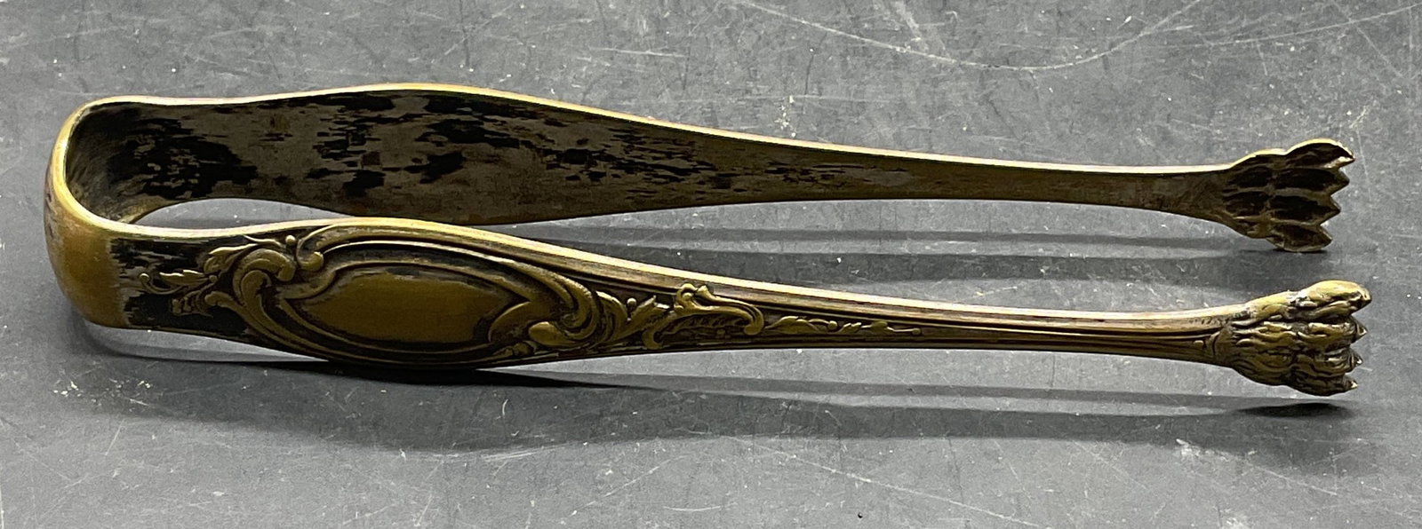 Vintage Silver Plated Brass Claw Tongs (1 of 6)