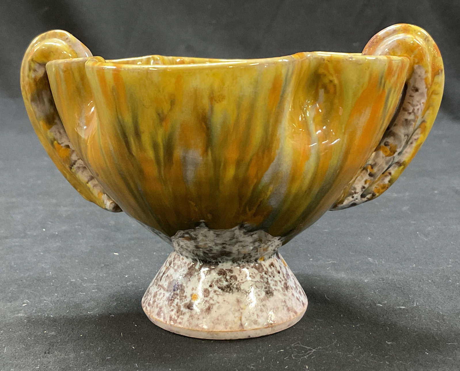 Vintage Ceramic Pedestal Bowl Italy (1 of 7)