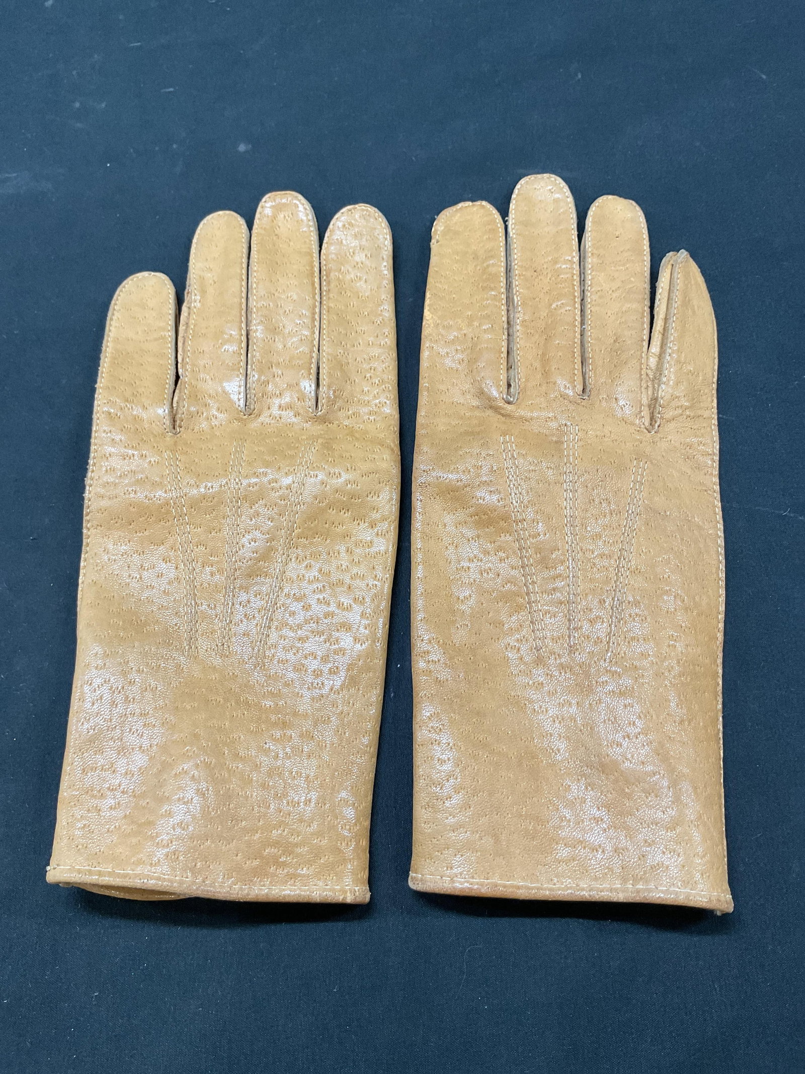 Entry Brown Leather Gloves - 2