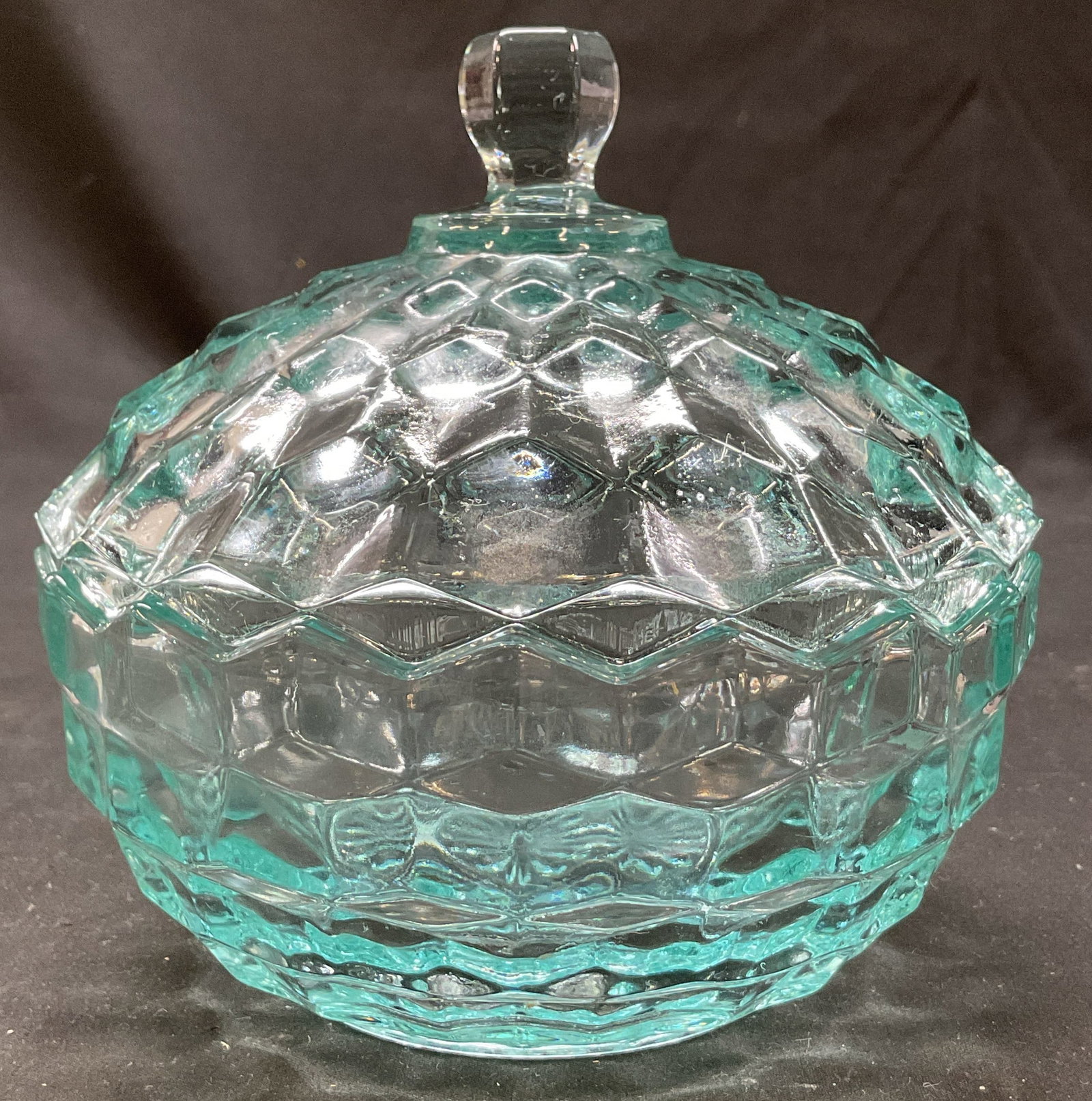 Indiana Glass Whitewall Blue Lidded Candy Dish (1 of 7)