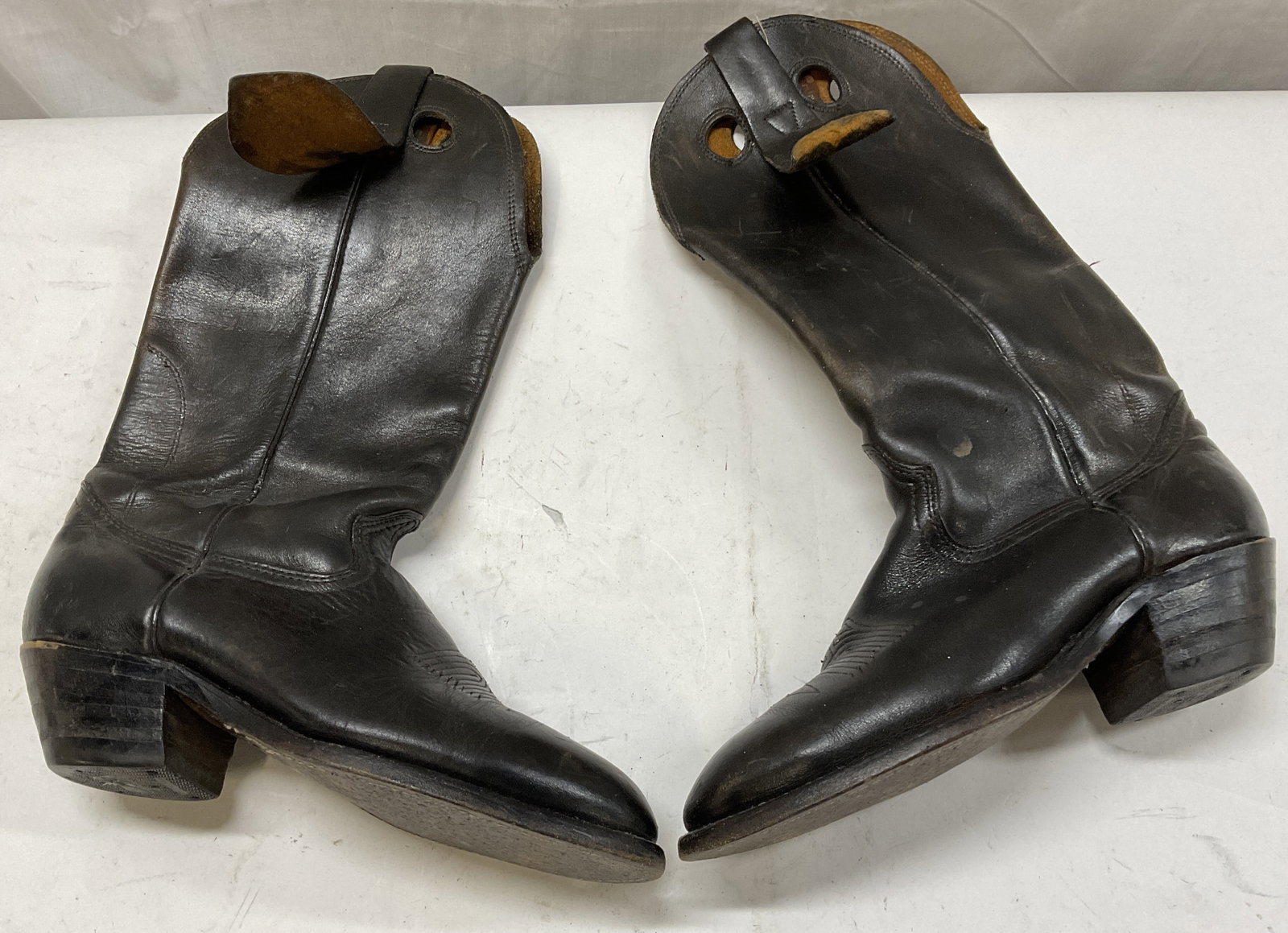 Durango Black Leather Pull-On Cowboy Boots (1 of 8)