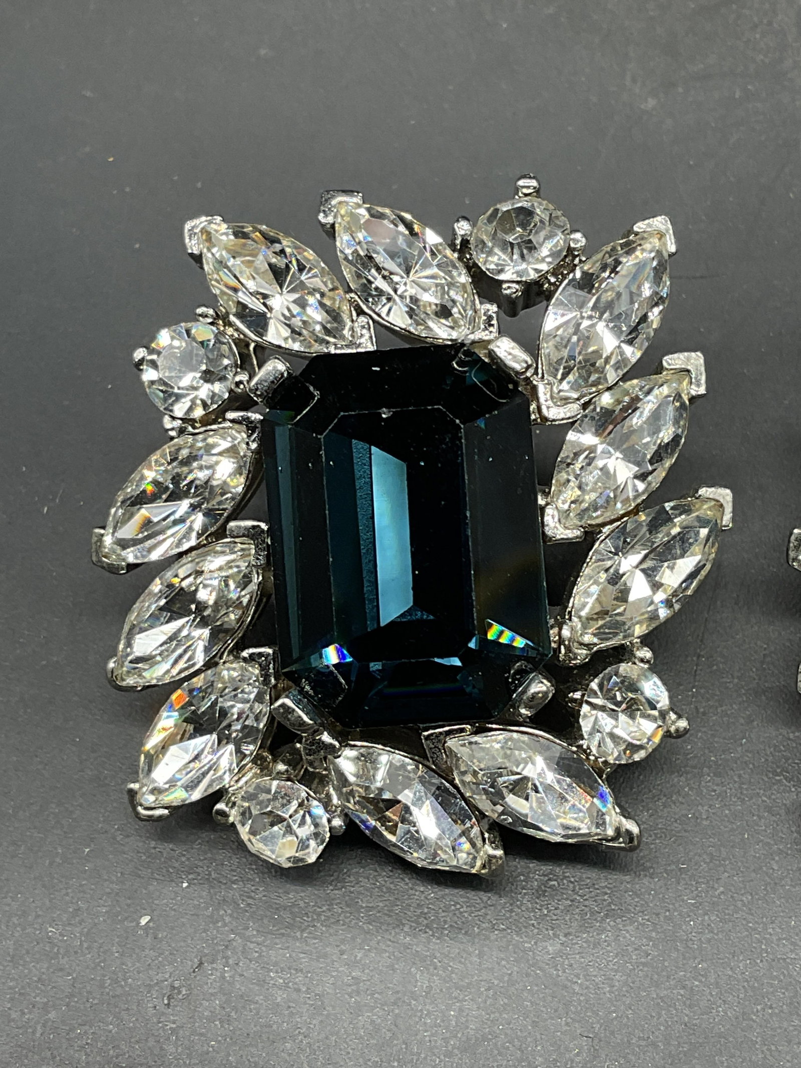 Todd Anthony Blue Crystal Statement Earrings - 2