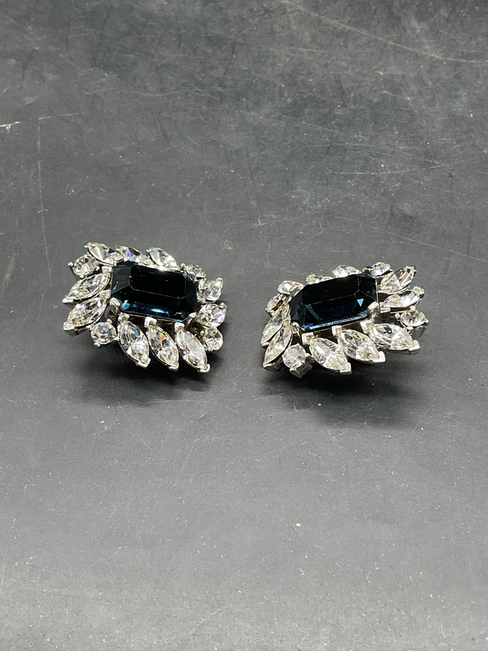 Todd Anthony Blue Crystal Statement Earrings - 4
