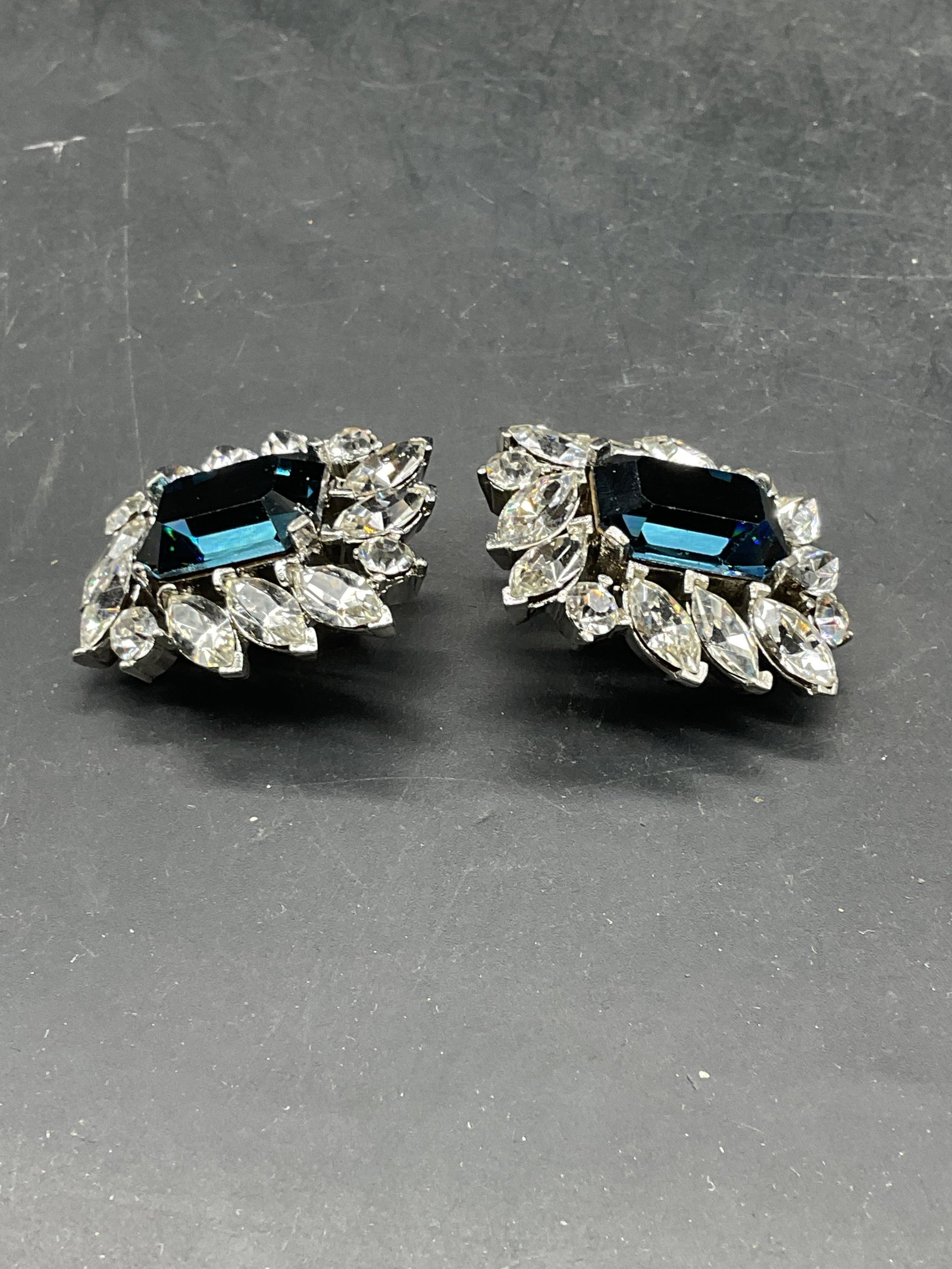 Todd Anthony Blue Crystal Statement Earrings - 5