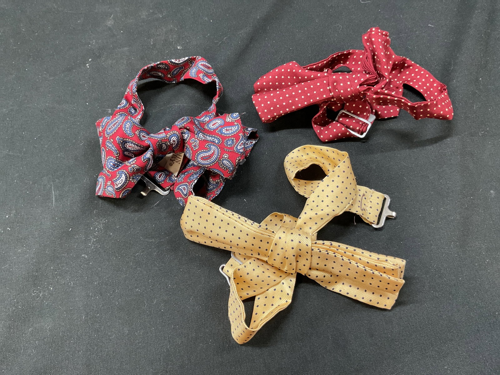 Lot 7 Assorted Pattern Silk Bow Ties - 6