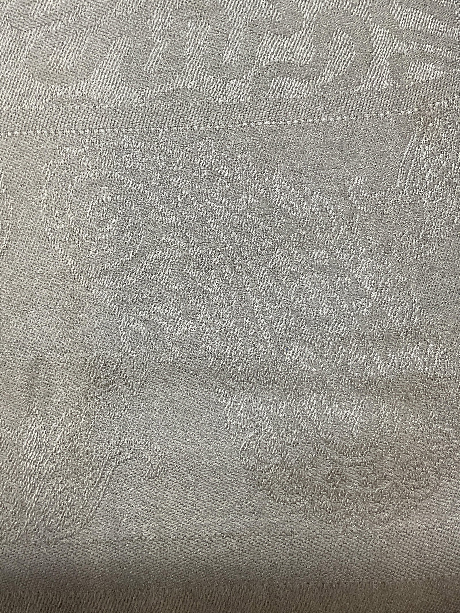Vintage Grey Pattern Fringed Scarf - 5