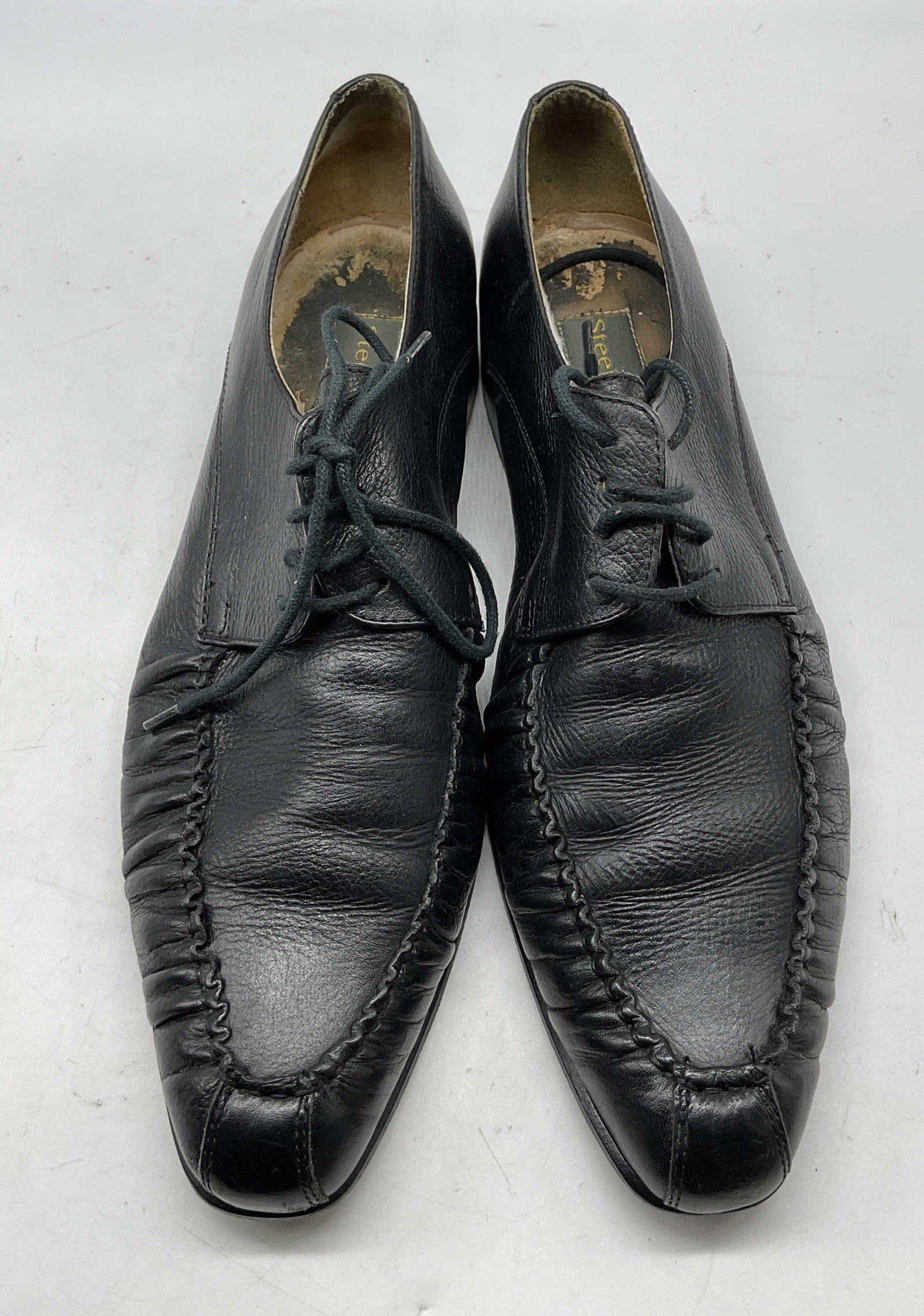 Steeple Gate Black Leather Lace Up Loafers (1 of 11)