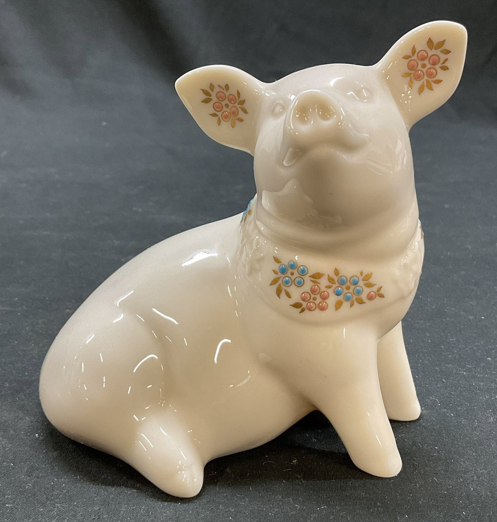 1992 Lenox China Jewels Coll Porc Pig Figure USA (1 of 8)