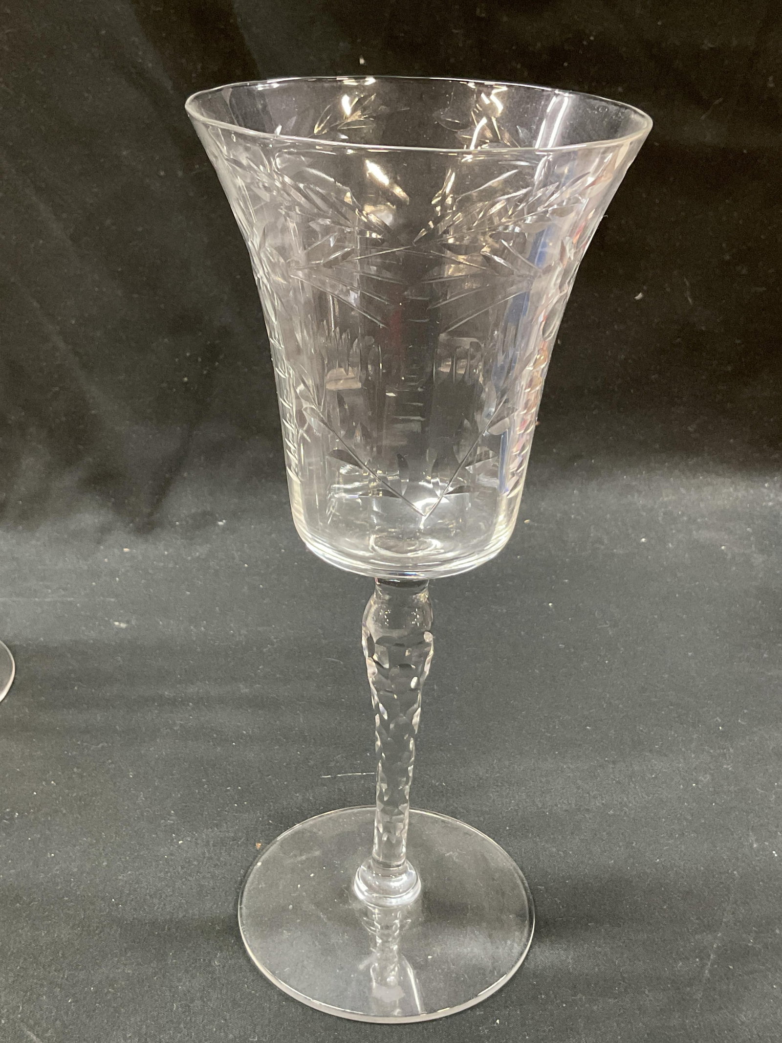 Lot 12 Assorted Crystal Etched Stemware - 2