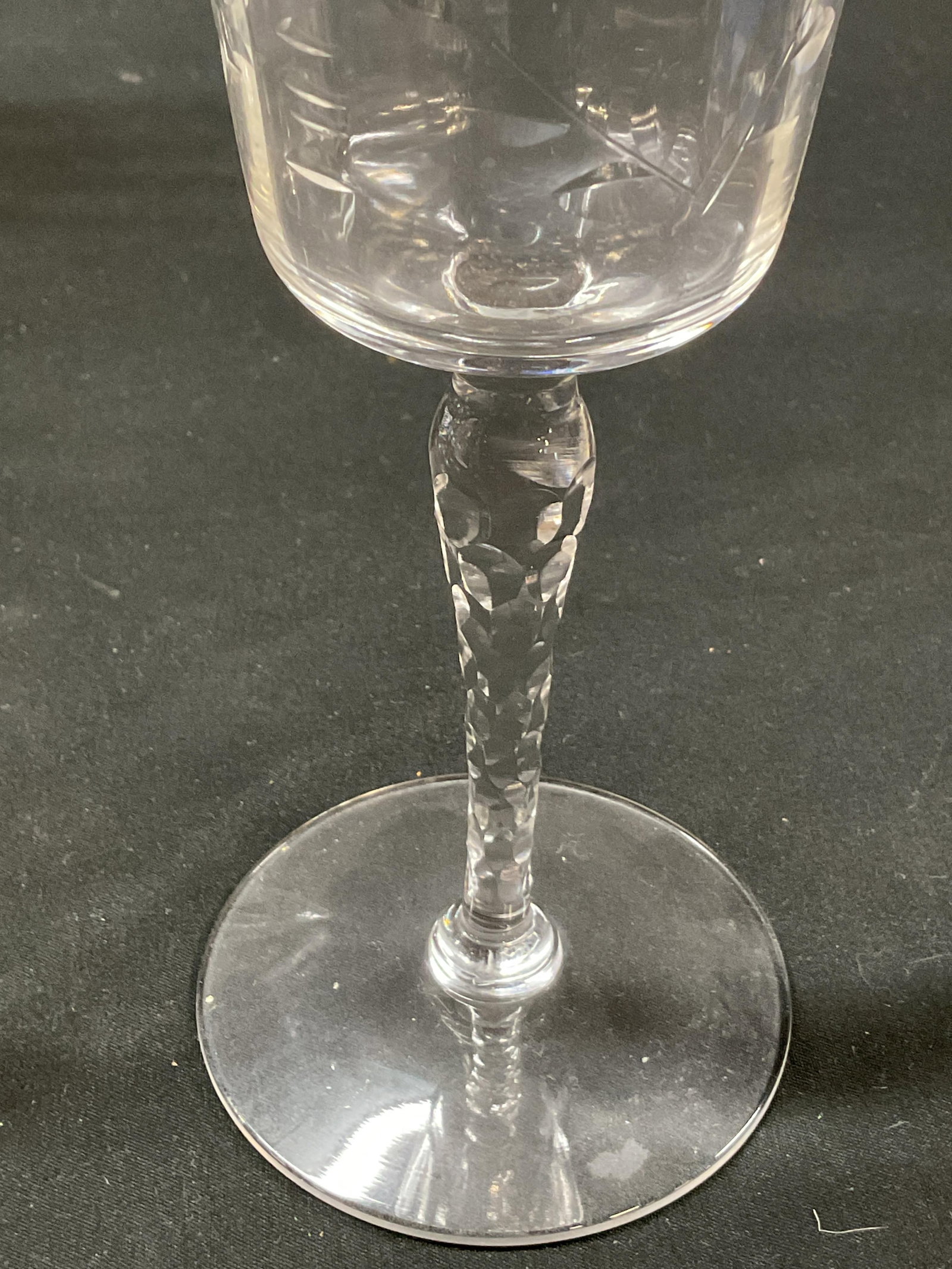 Lot 12 Assorted Crystal Etched Stemware - 6