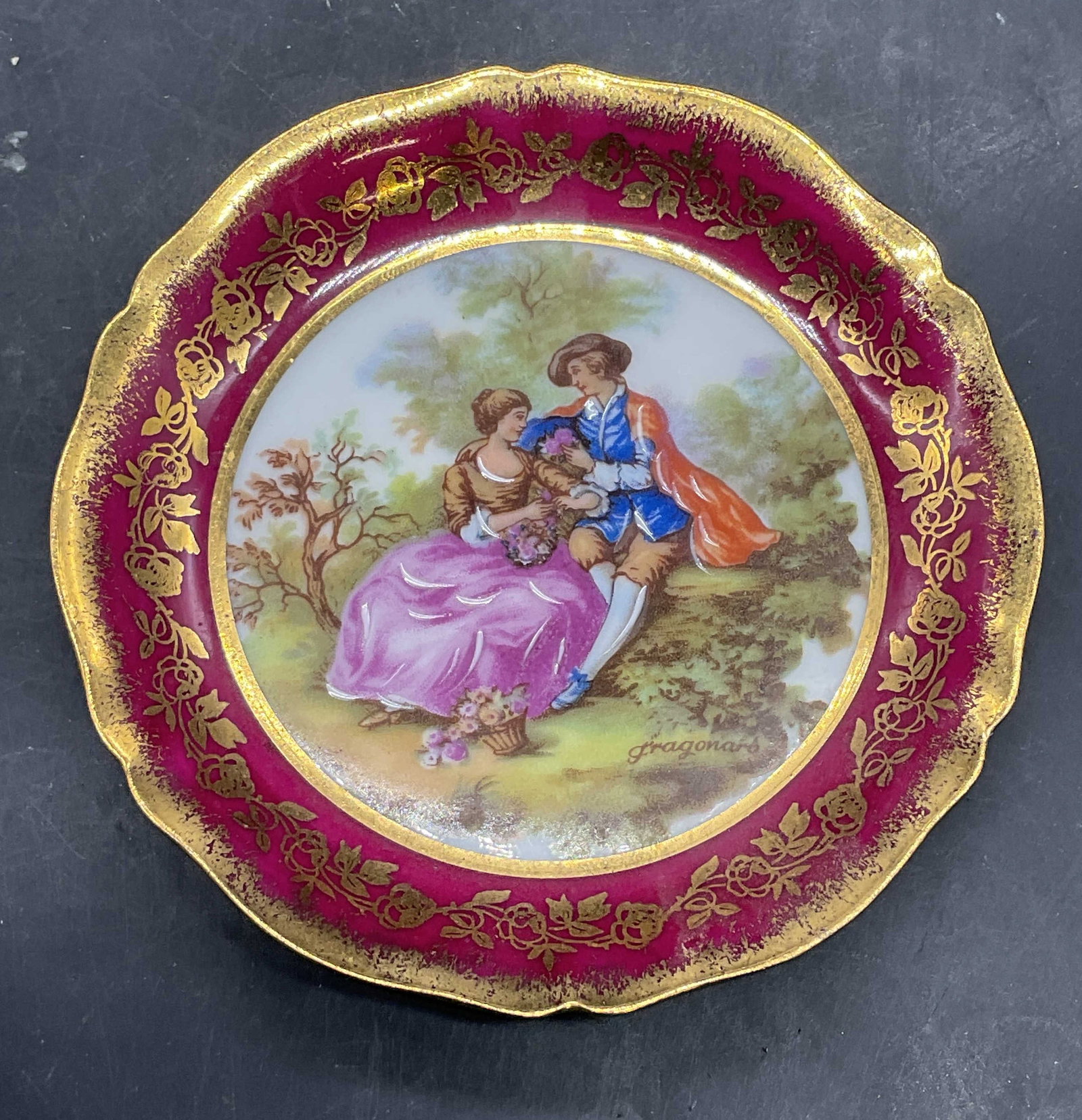 RP Limoges Porcelain Courting Couple Dish France (1 of 6)