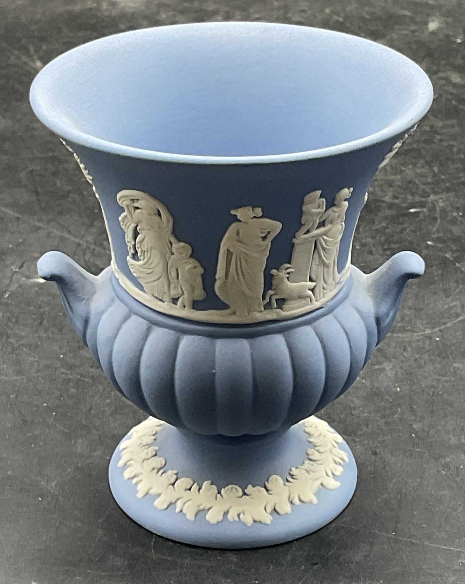 Wedgwood Blue Jasperware Urn Vase England (1 of 6)