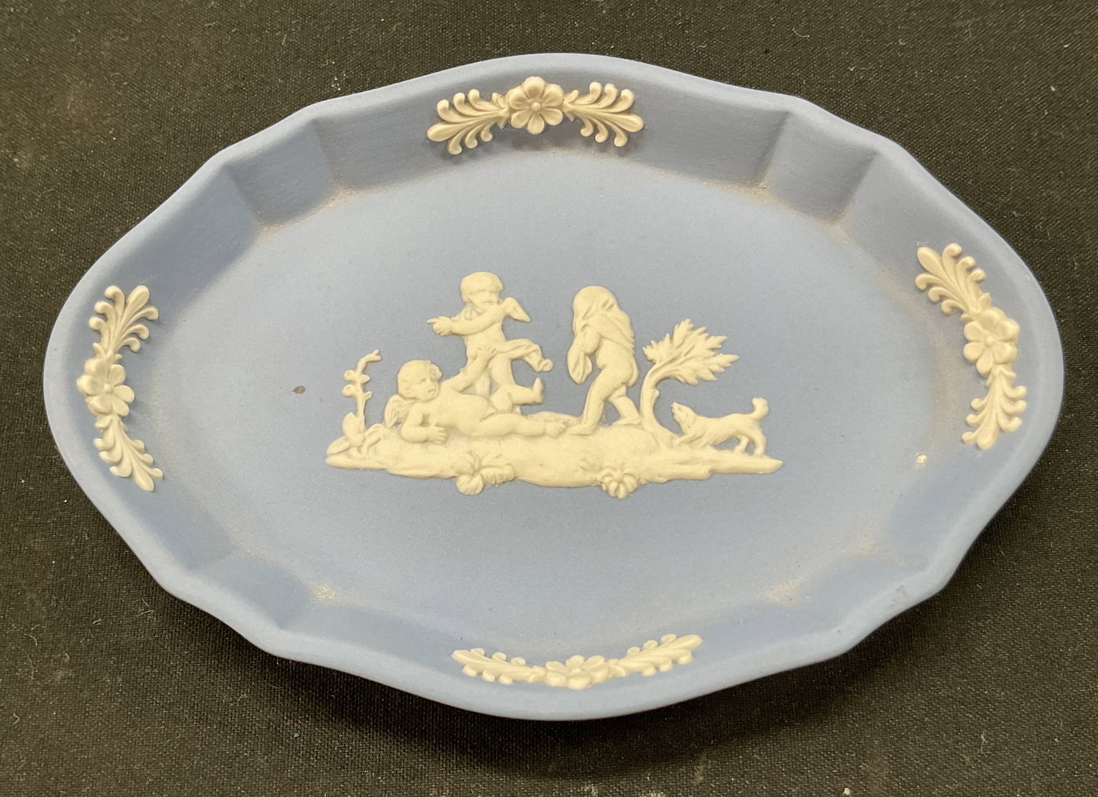 Wedgwood Blue Jasperware Trinket Dish England (1 of 6)