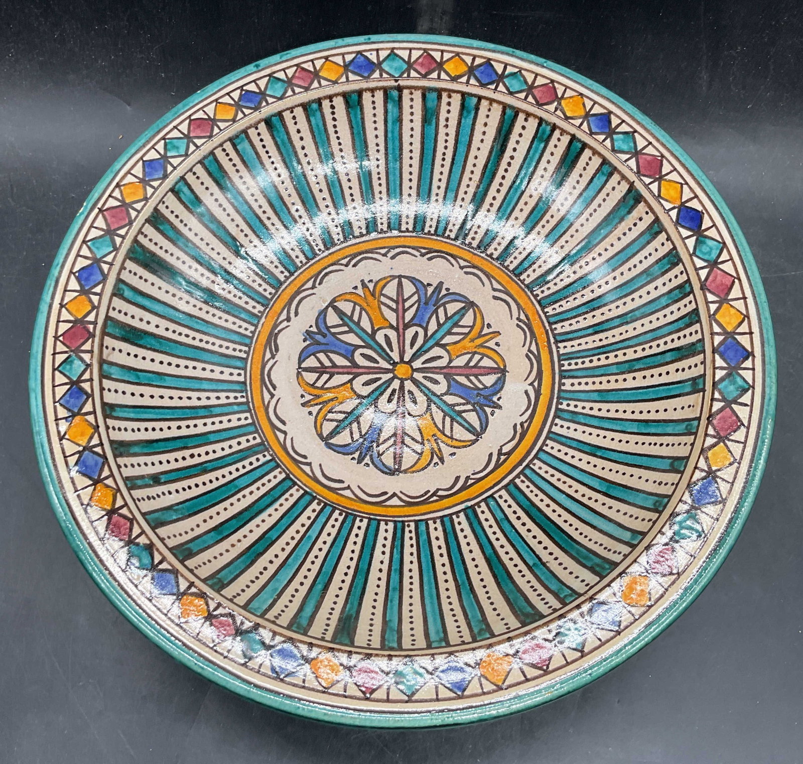 FES ALH Floral Geometric Ceramic Bowl (1 of 7)