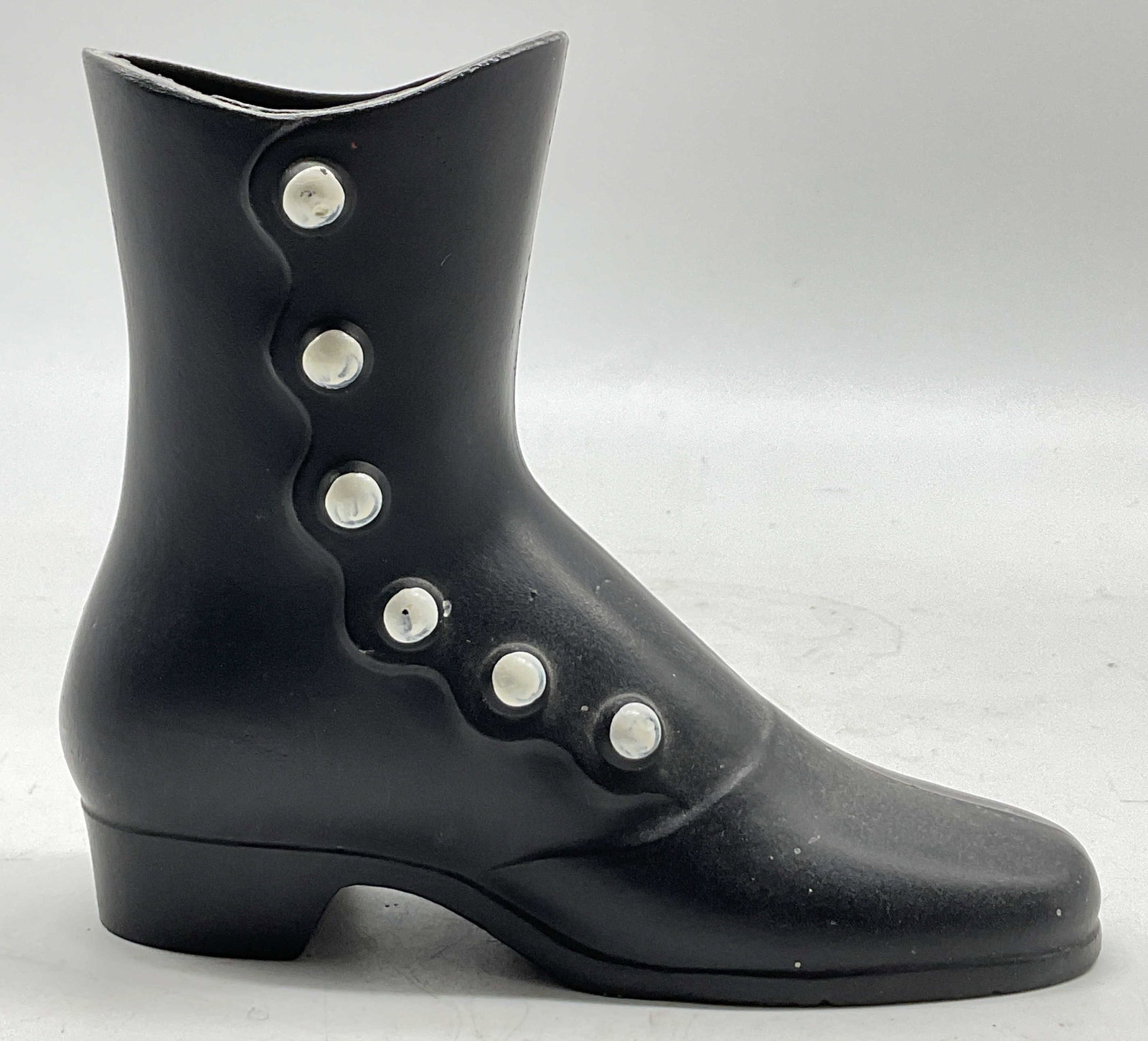 Vintage Black Metal Boot Planter (1 of 6)