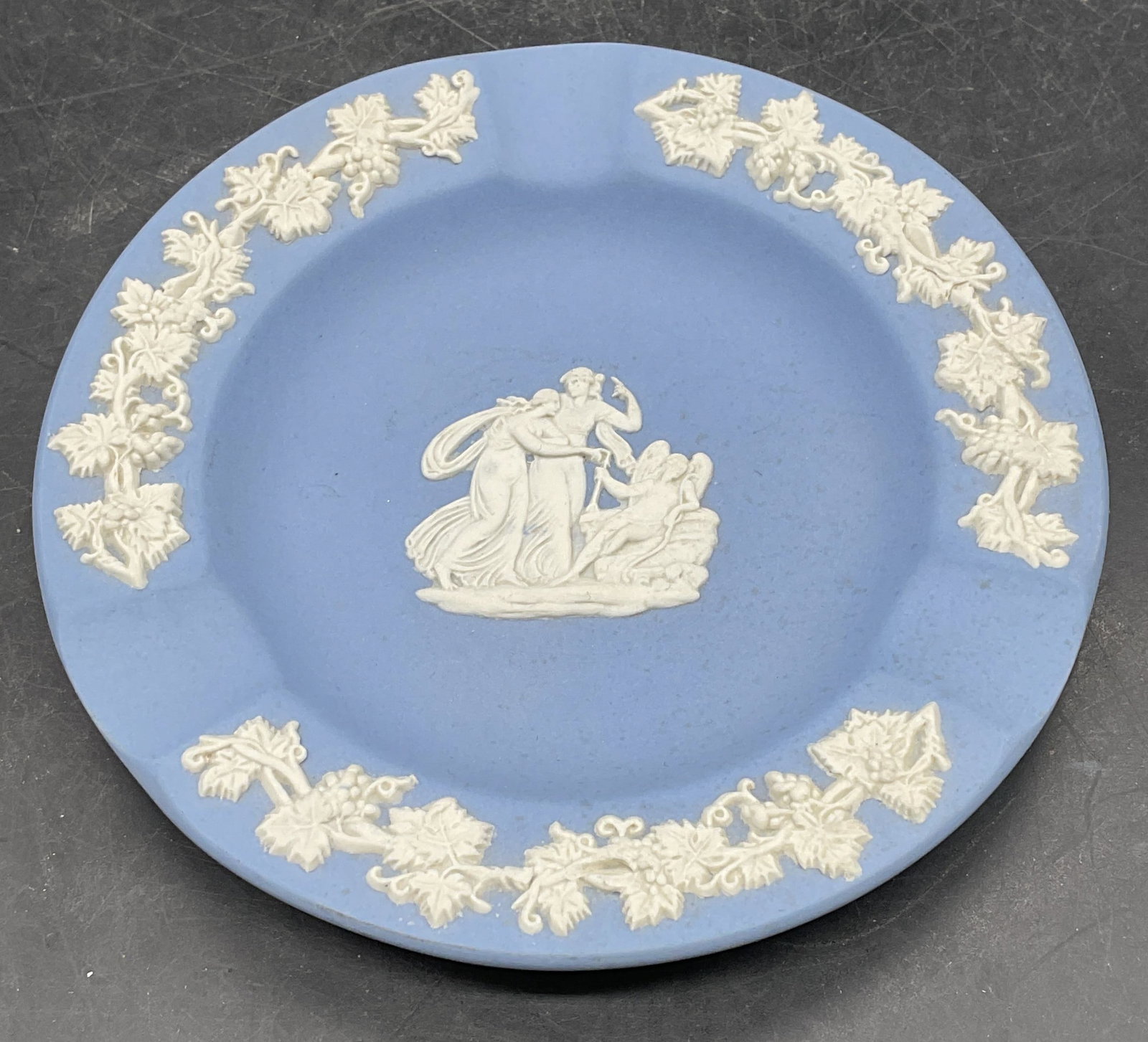 Wedgwood Blue Jasperware Ashtray England (1 of 6)