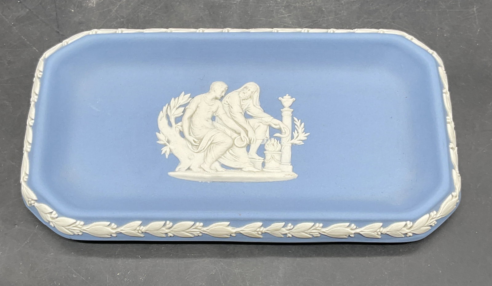 Wedgwood Blue Jasperware Pin Tray Trinket Dish (1 of 6)