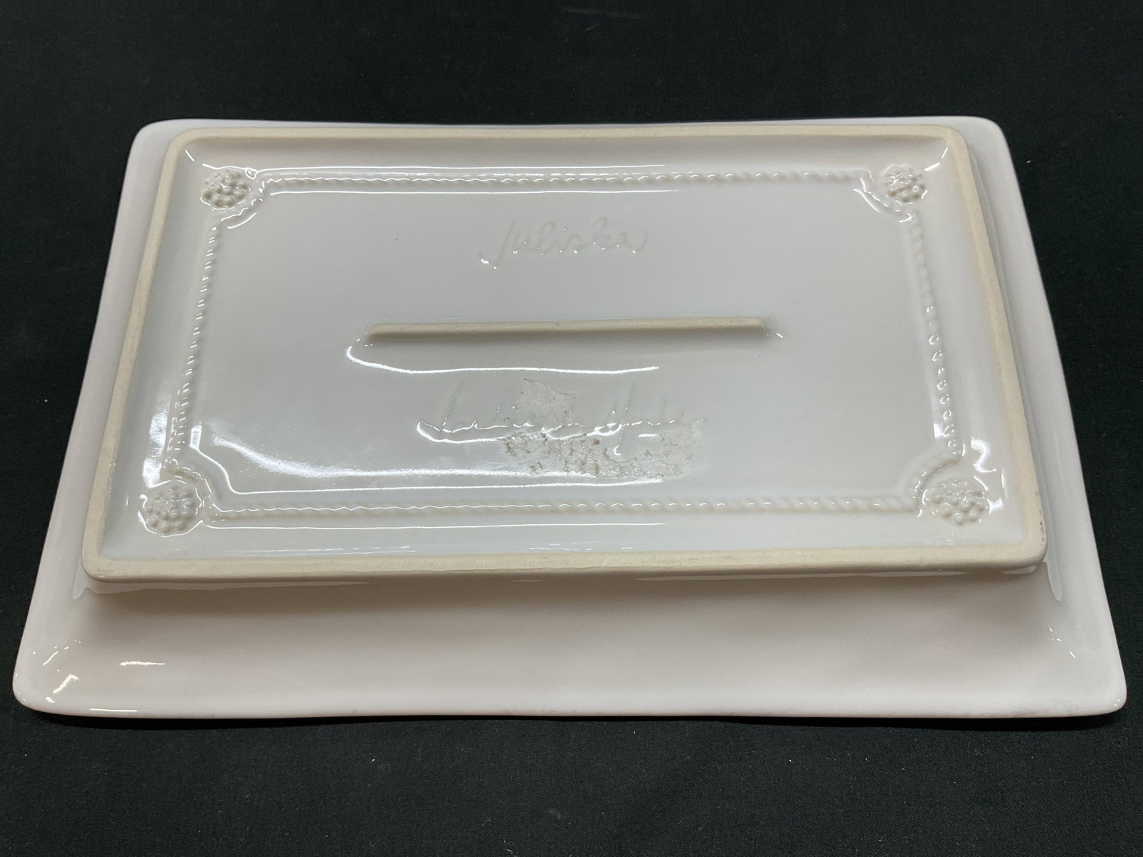 Juliska Jardins Ceramic Rectangular Vanity Tray - 6