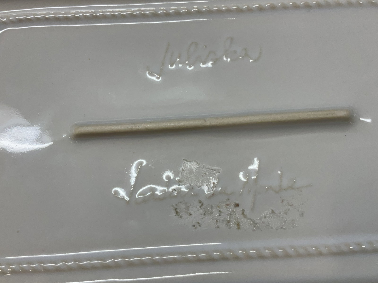 Juliska Jardins Ceramic Rectangular Vanity Tray - 7