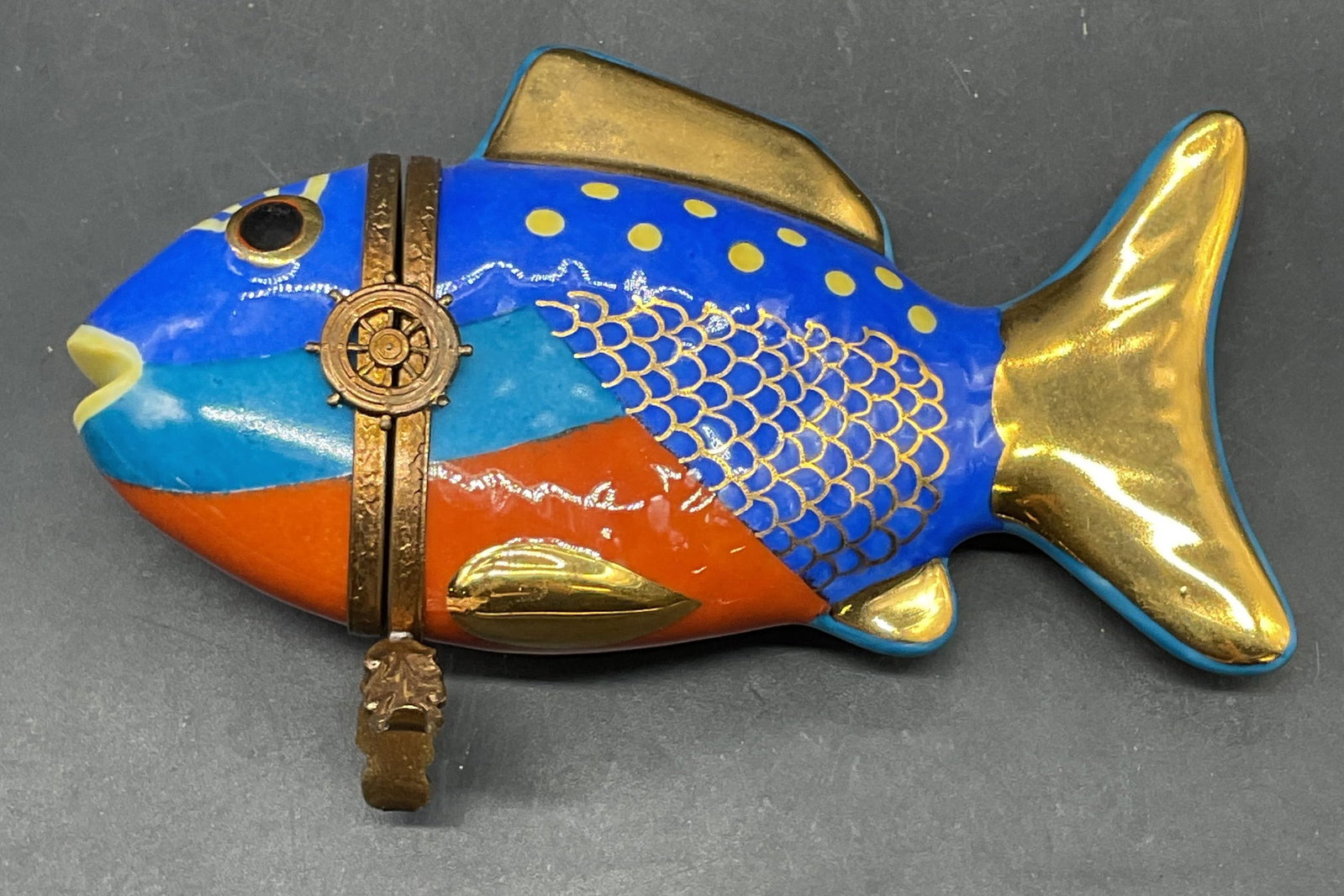 LG Limoges Porcelain Fish Trinket Box France (1 of 6)