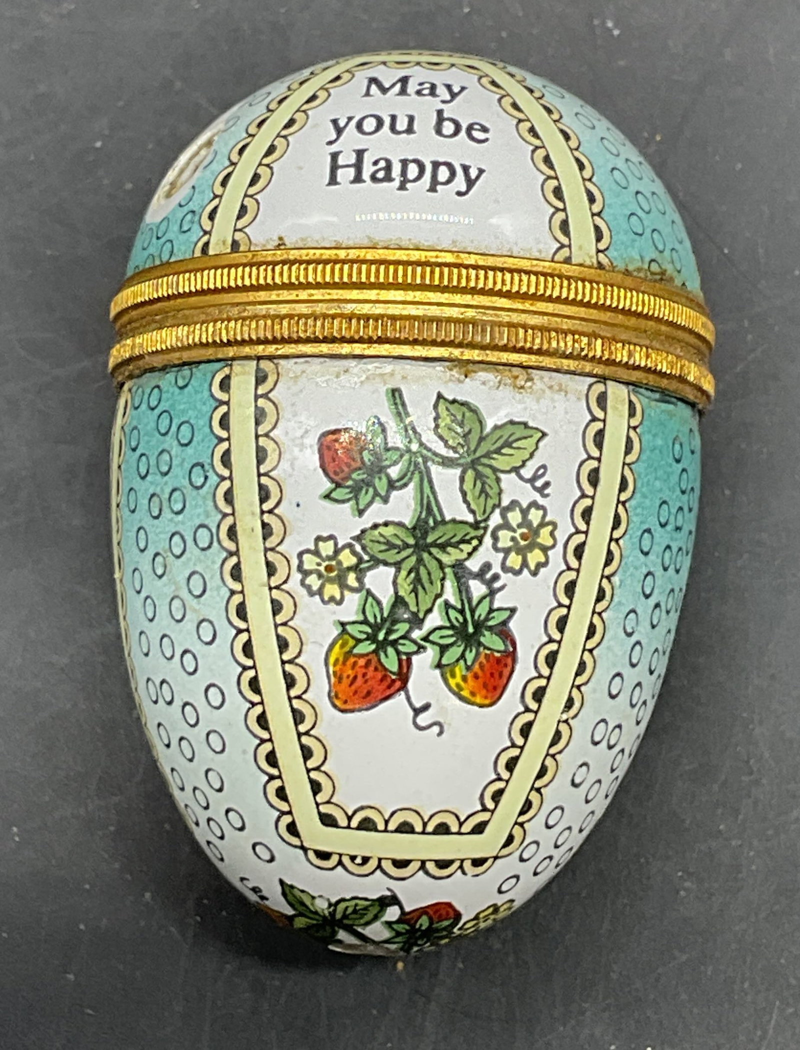 Halcyon Days Enamel Strawberry Trinket Box (1 of 6)