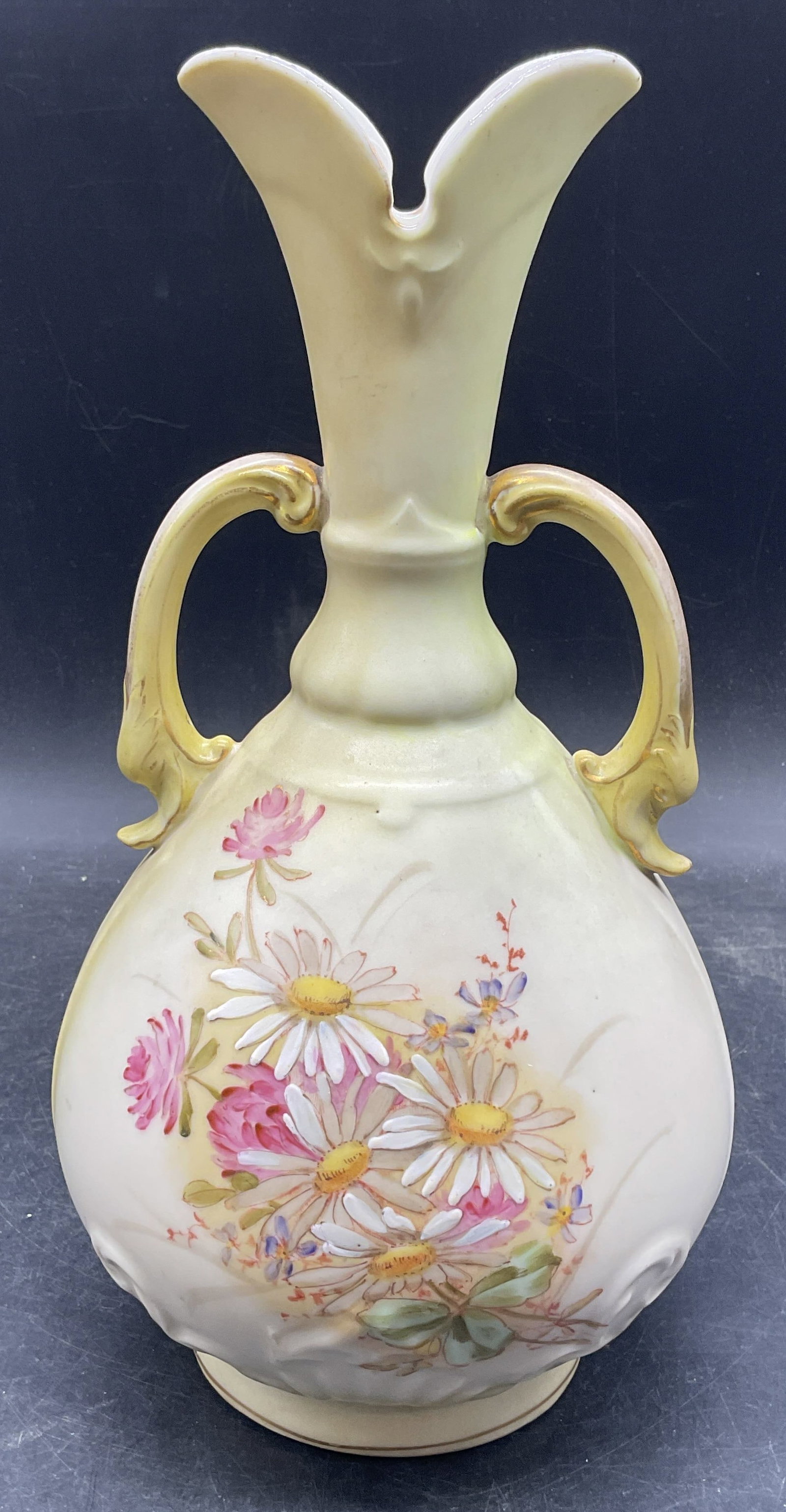 Antique Robert Hanke Floral Porc Vase, Austria (1 of 6)