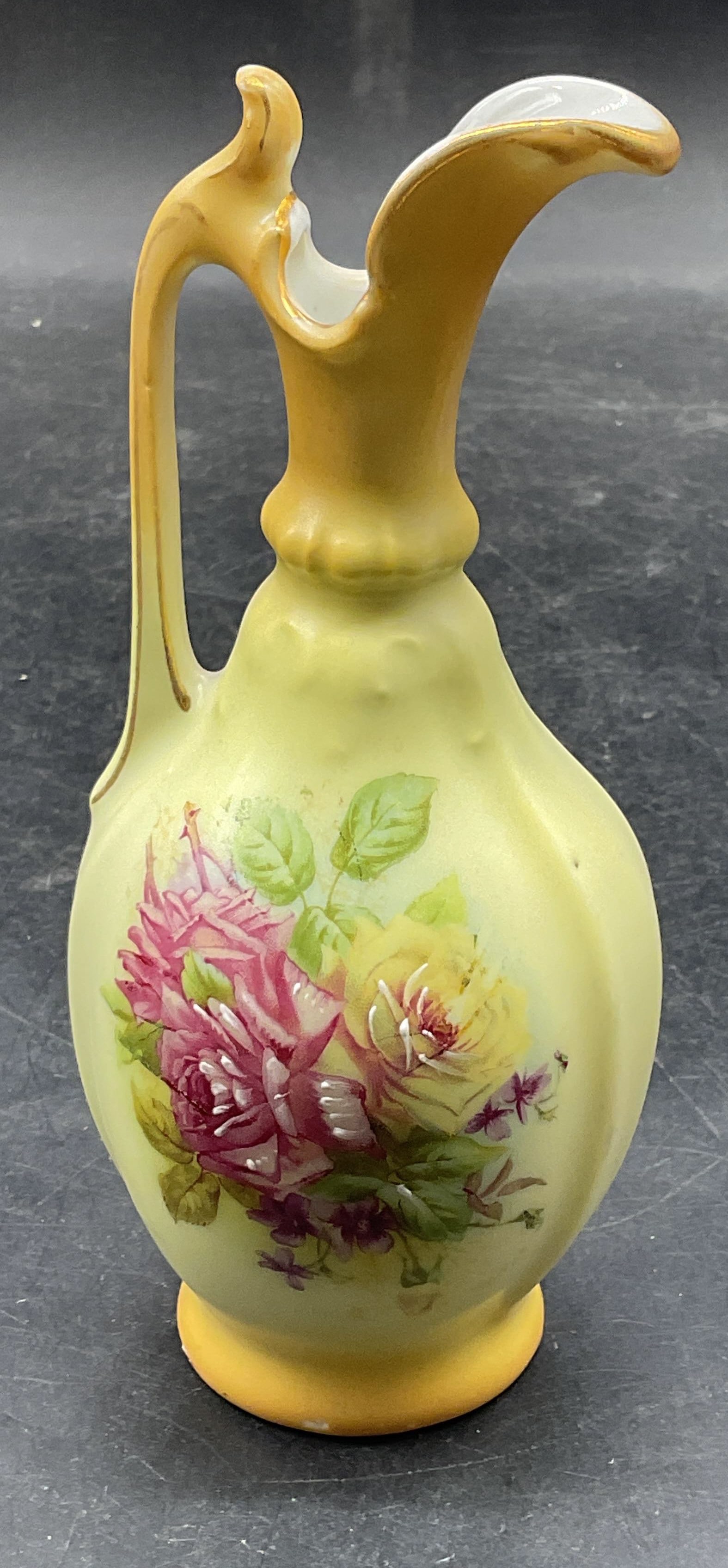 Antique Floral Porcelain Ewer Pitcher (1 of 6)