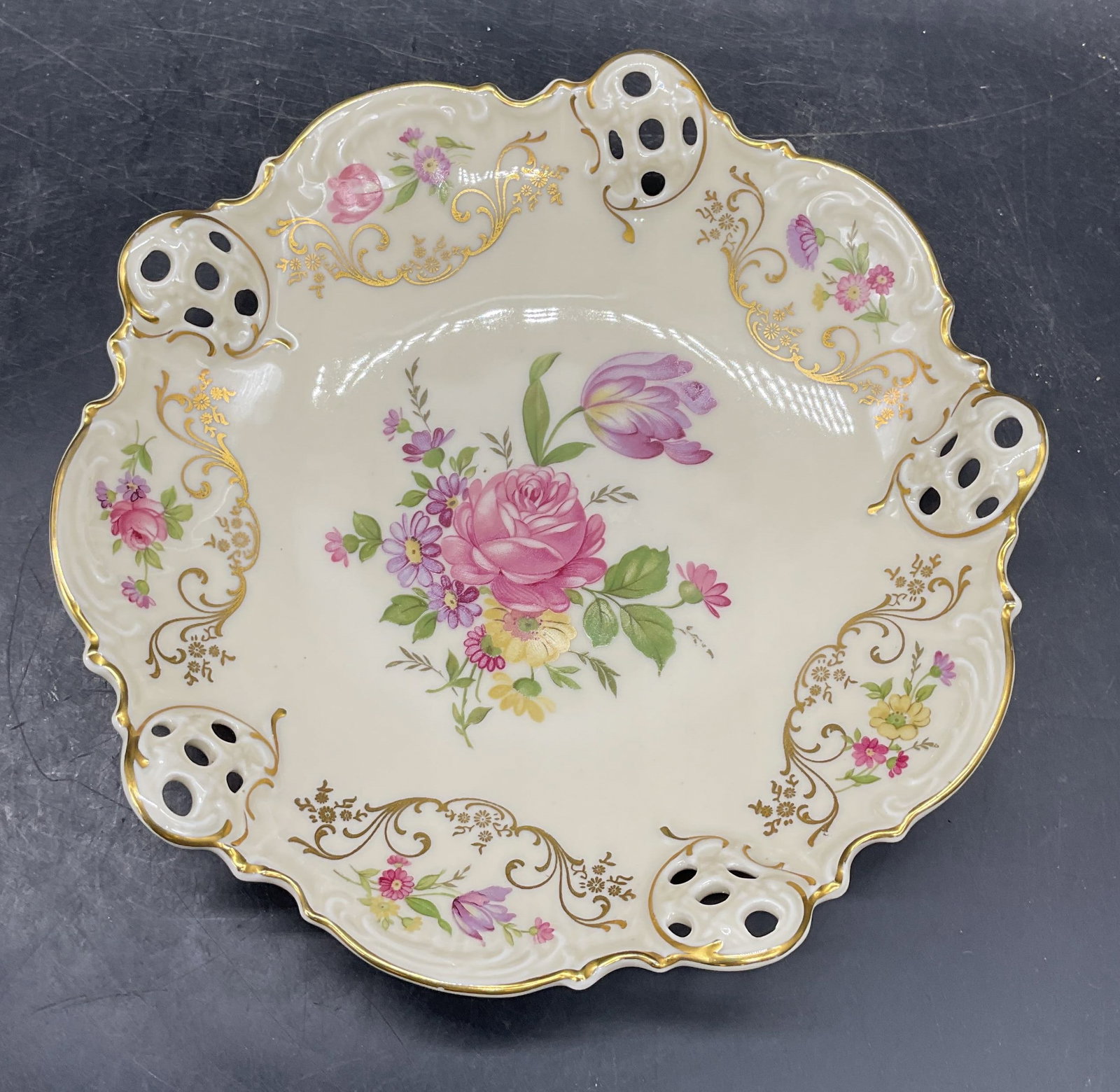 Vtg Rosenthal Porcelain Floral Bowl Germany (1 of 6)