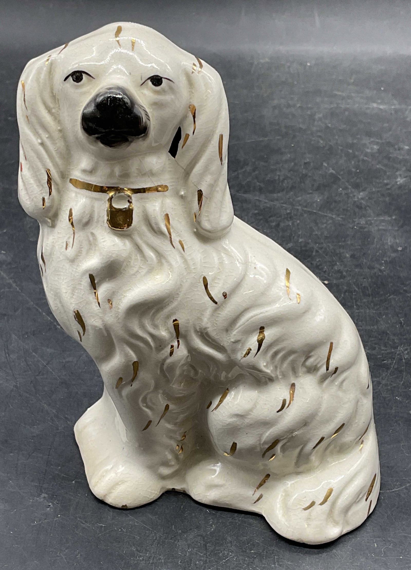 Vintage Staffordshire Pottery Spaniel Figurine Eng (1 of 6)