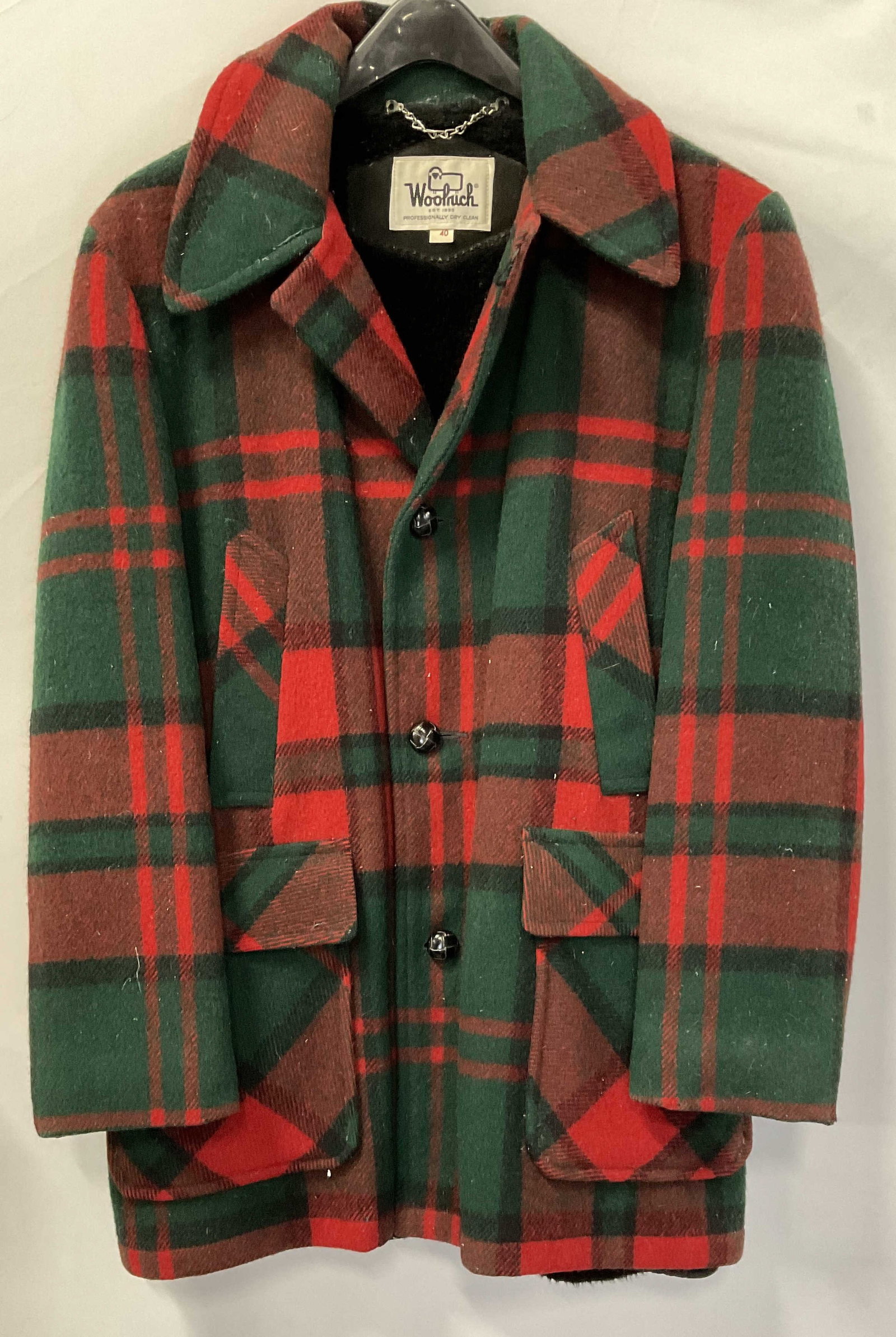 VTG Woolrich Red & Green Plaid Jacket (1 of 9)