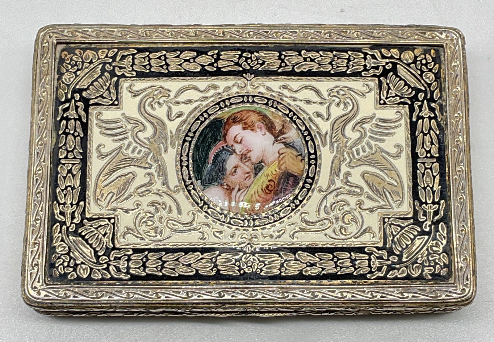 Antique European 800 Silver Enameled Box (1 of 9)