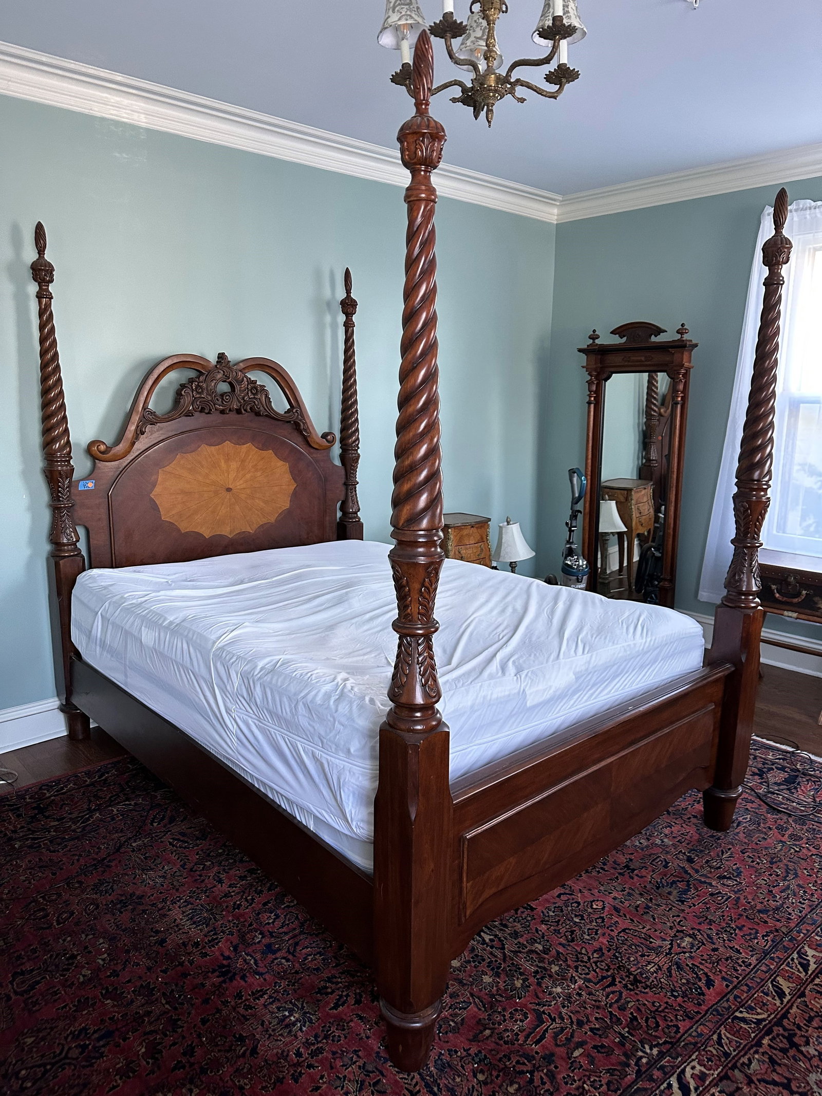 Antique Barley Twist Four Poster Bed (1 of 12)