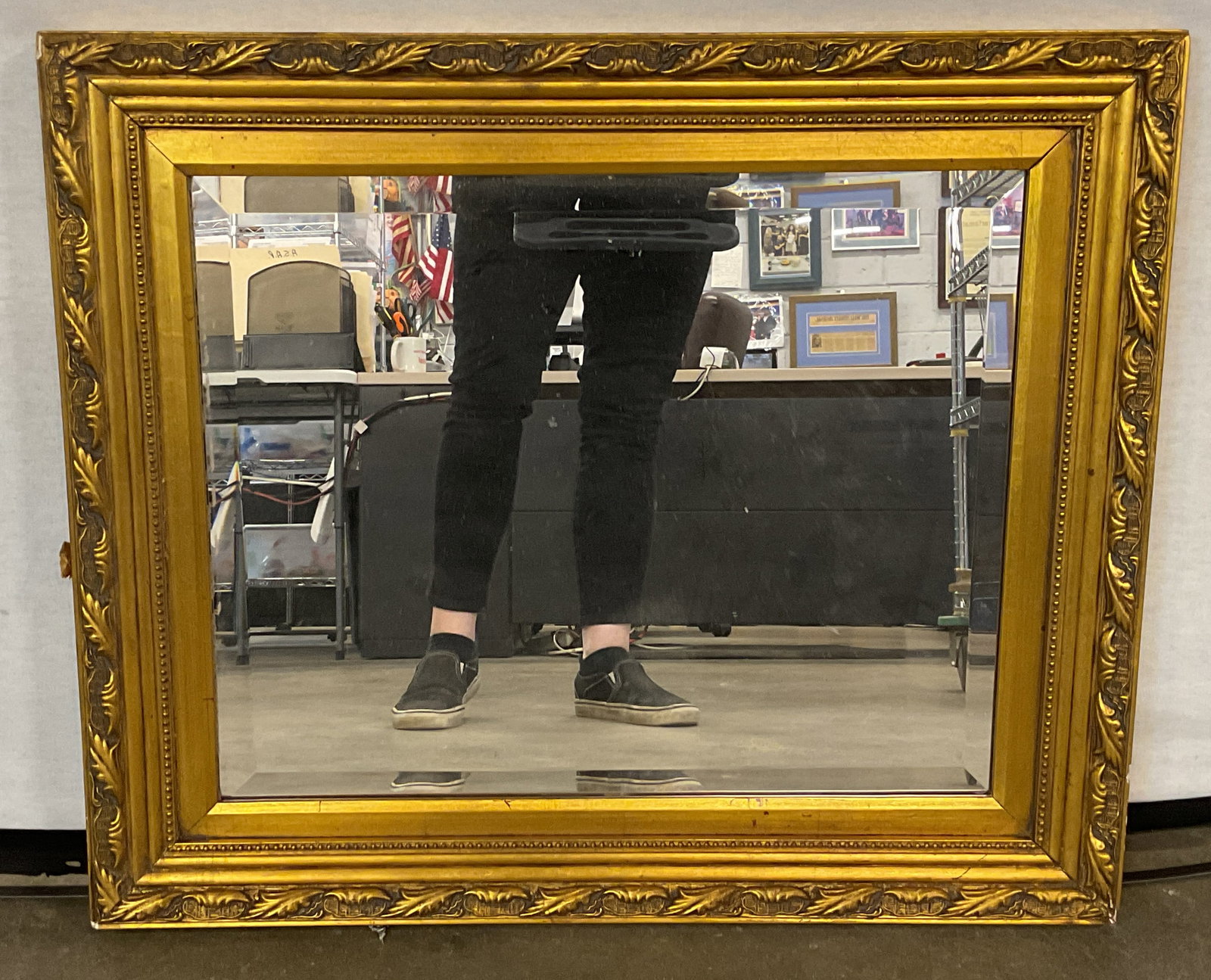 Vintage Ornate Gilt Wood Wall Mirror (1 of 6)