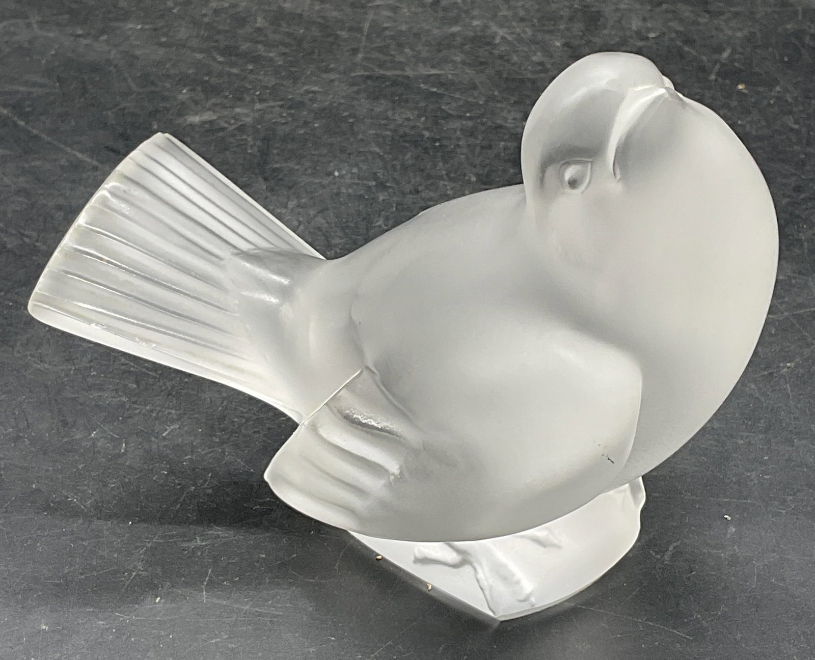 Lalique Frosted Crystal Sparrow Figurine France (1 of 7)