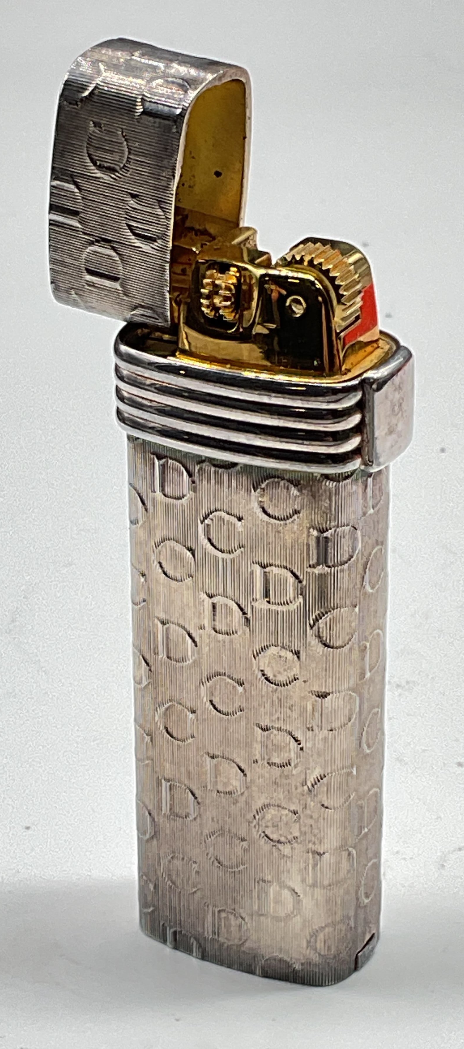 Vtg Christian Dior Silver & Gold Plated Lighter (1 of 6)